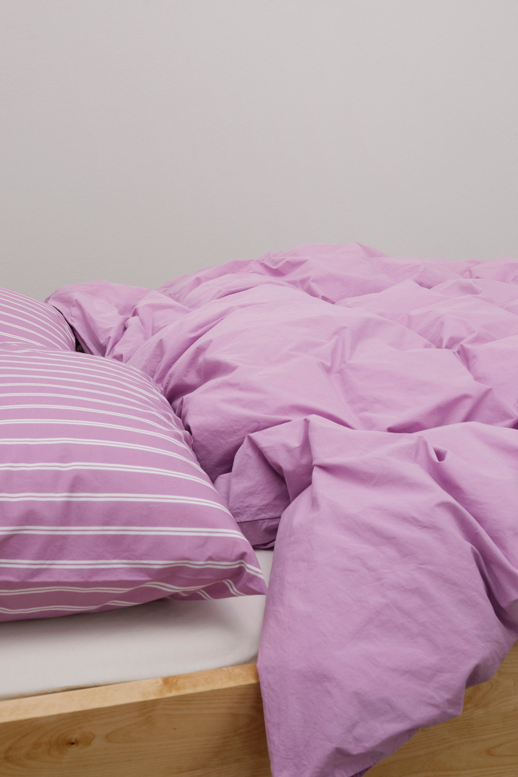 Percale King Duvet Cover Mallow Pink