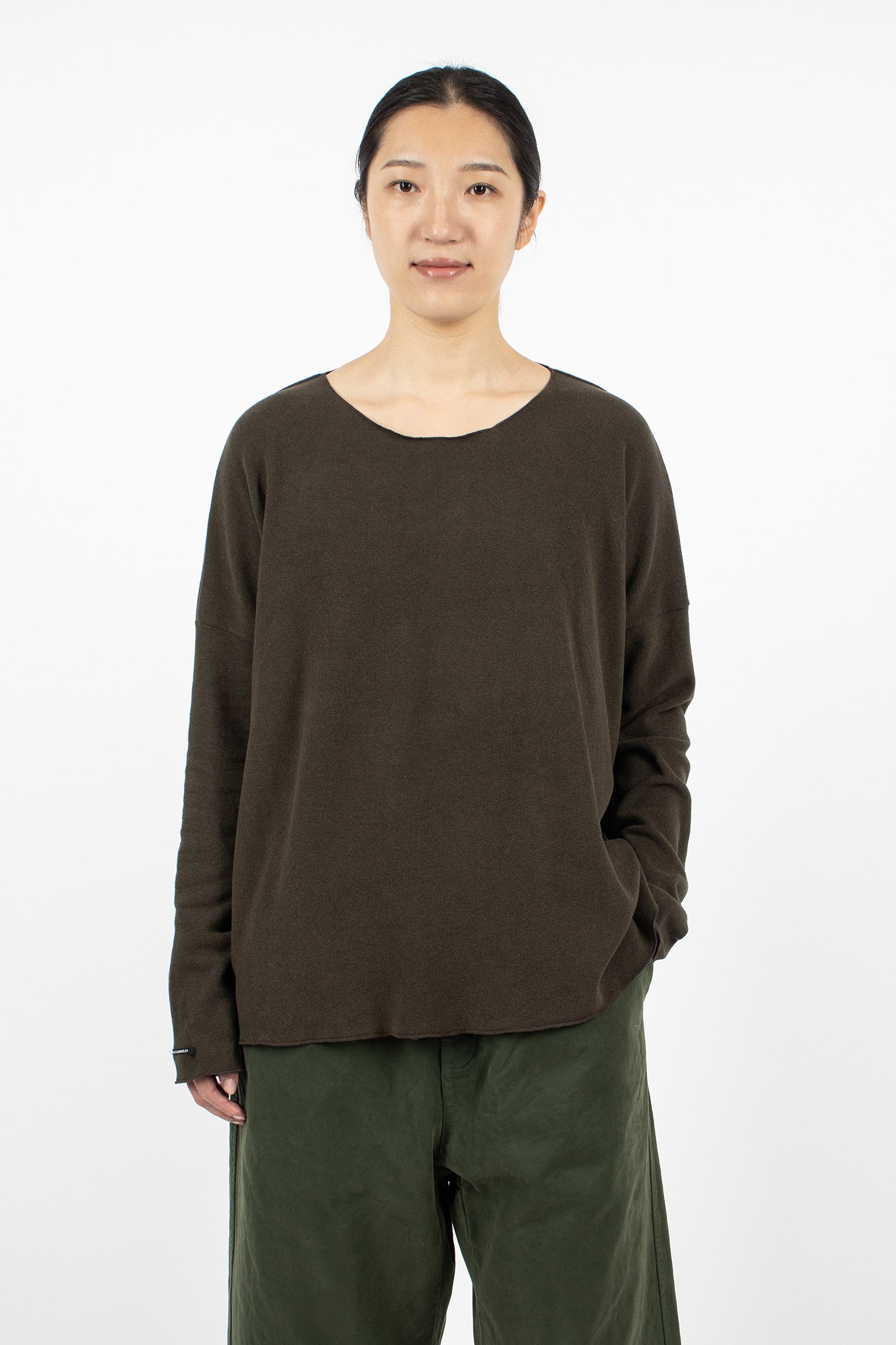 UP#40260 Upcycled Jumper Dark Khaki
