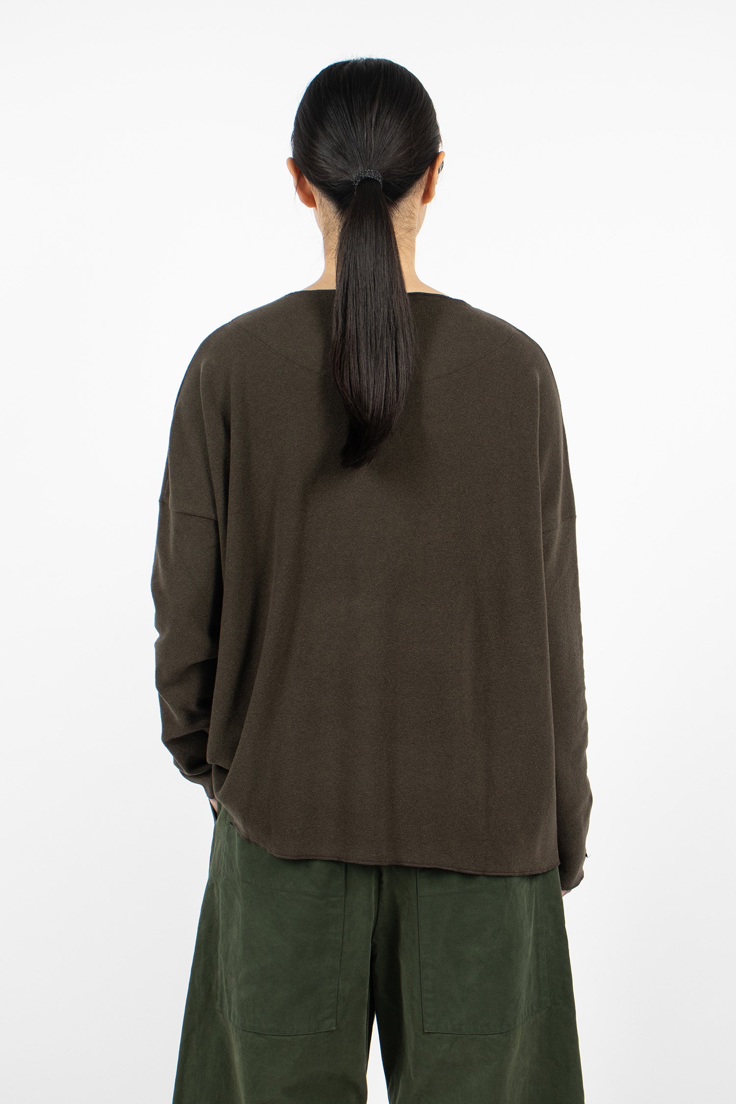 UP#40260 Upcycled Jumper Dark Khaki