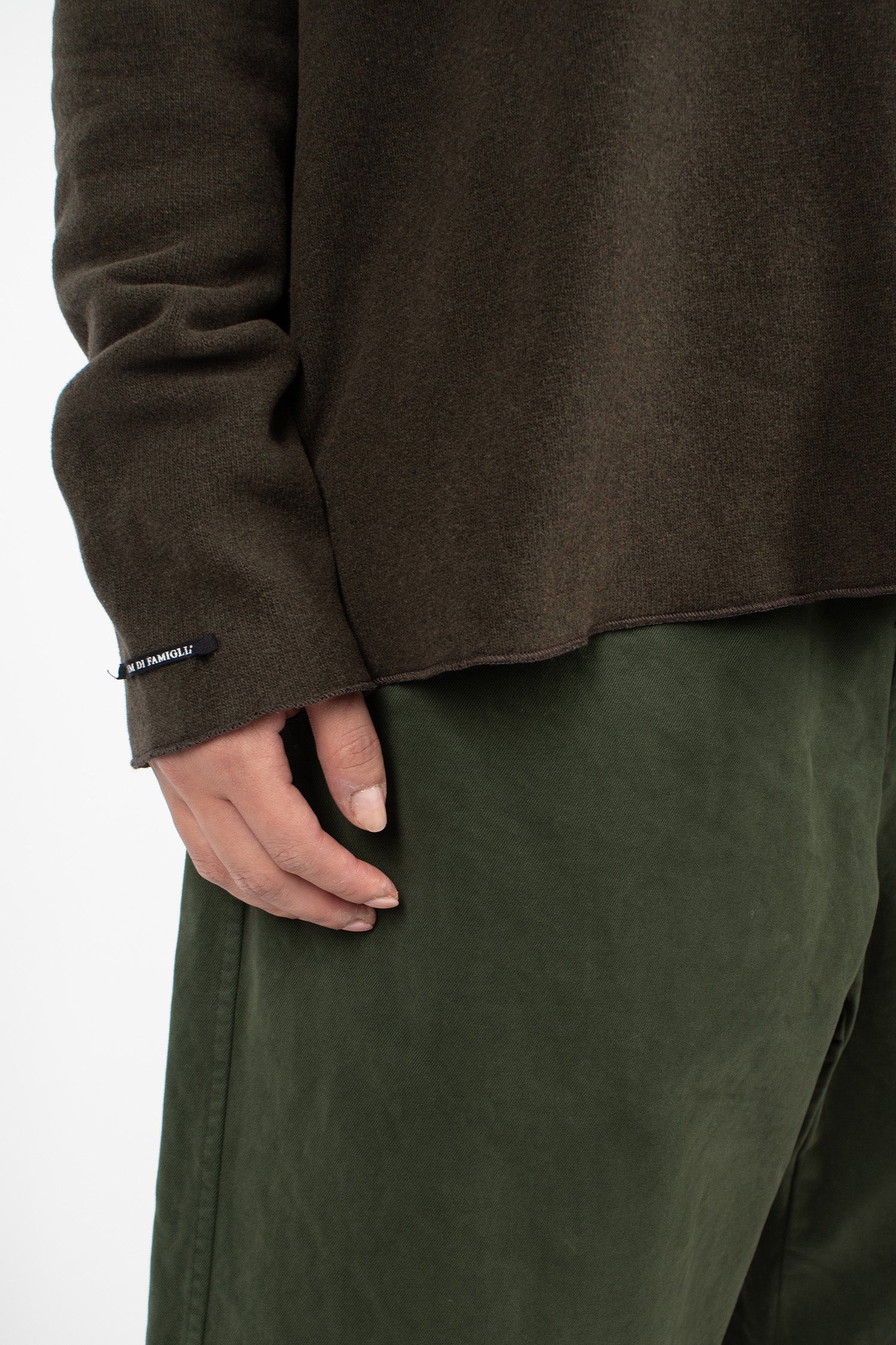 UP#40260 Upcycled Jumper Dark Khaki