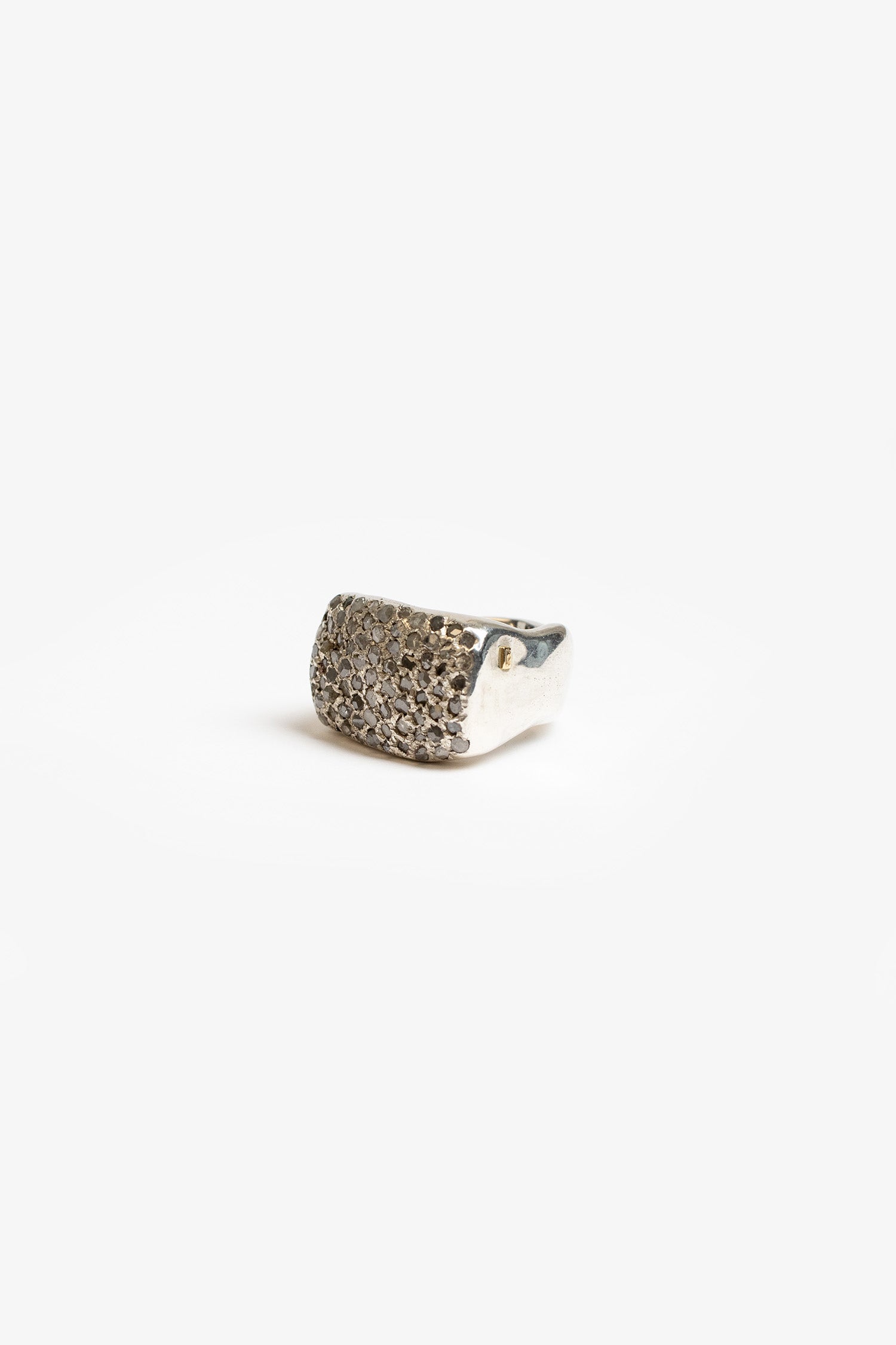 Solid Silver Pave Ring Falamank