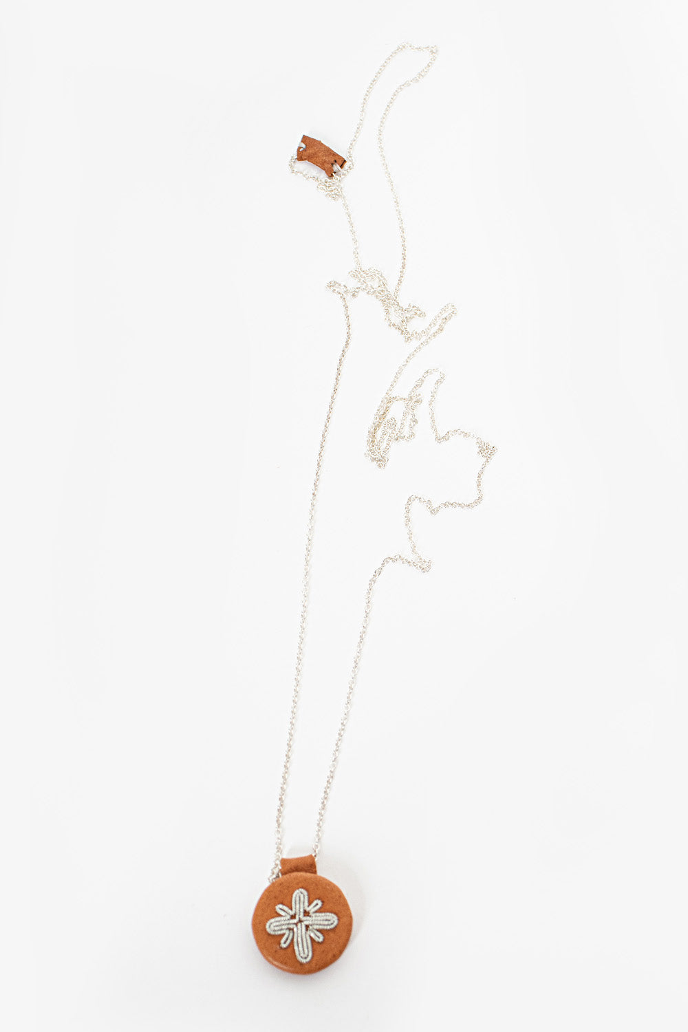 Snow Flower Necklace Tan