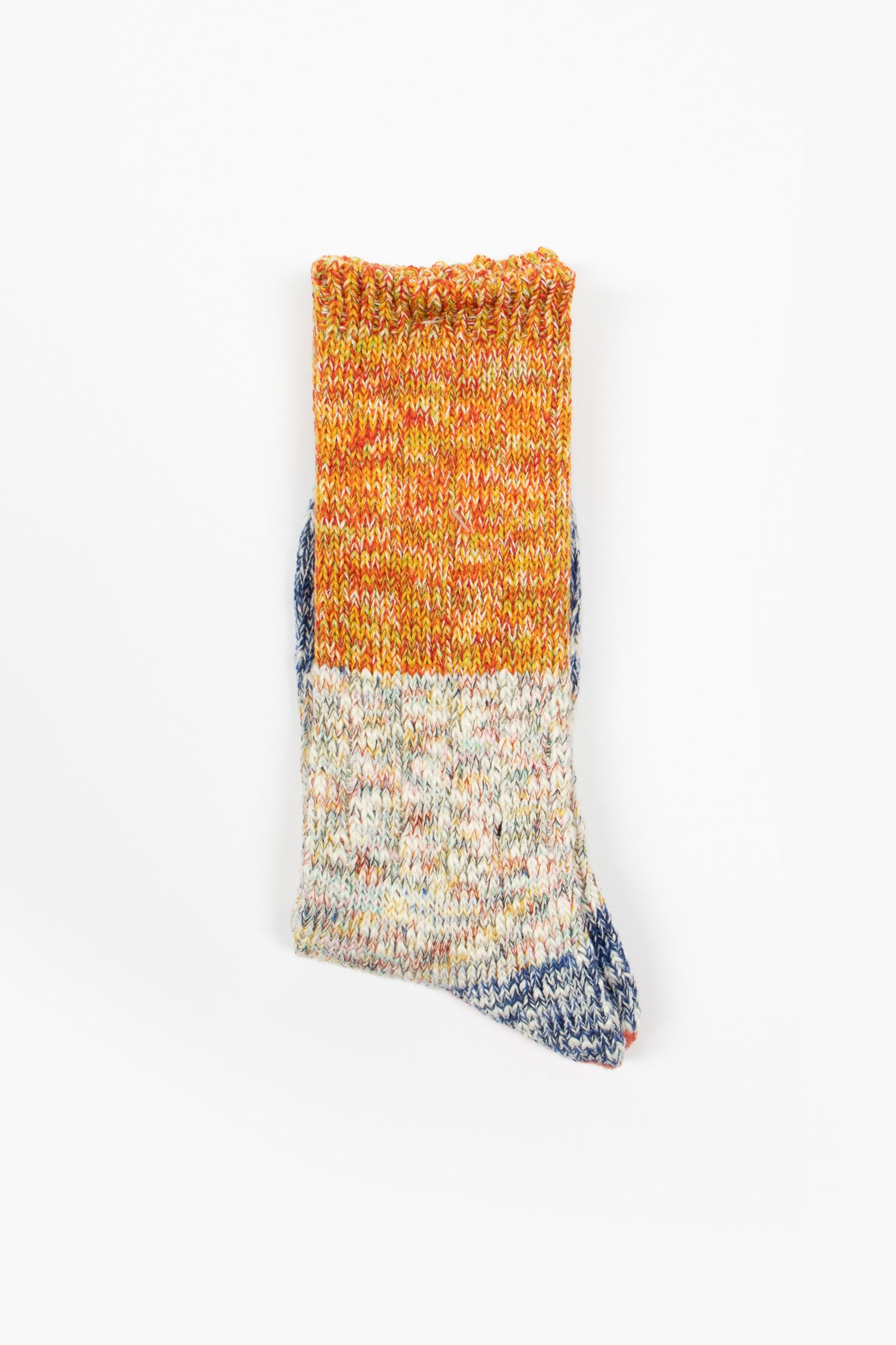 EK-1170XS 60 Yarns Two Tone Heel Socks Blue