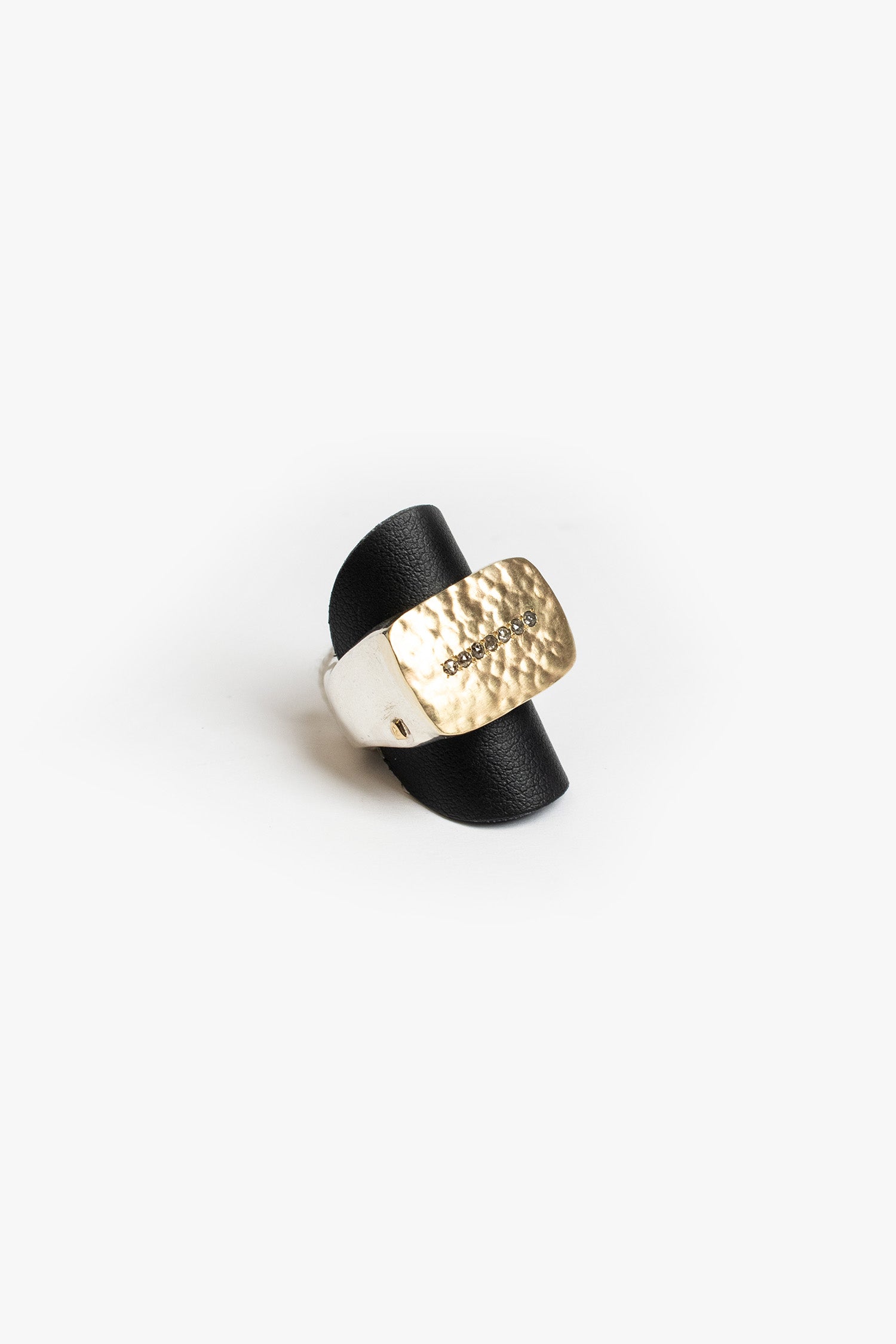Lulu Silver Ring Yellow Gold/Flanders Cut Diamond