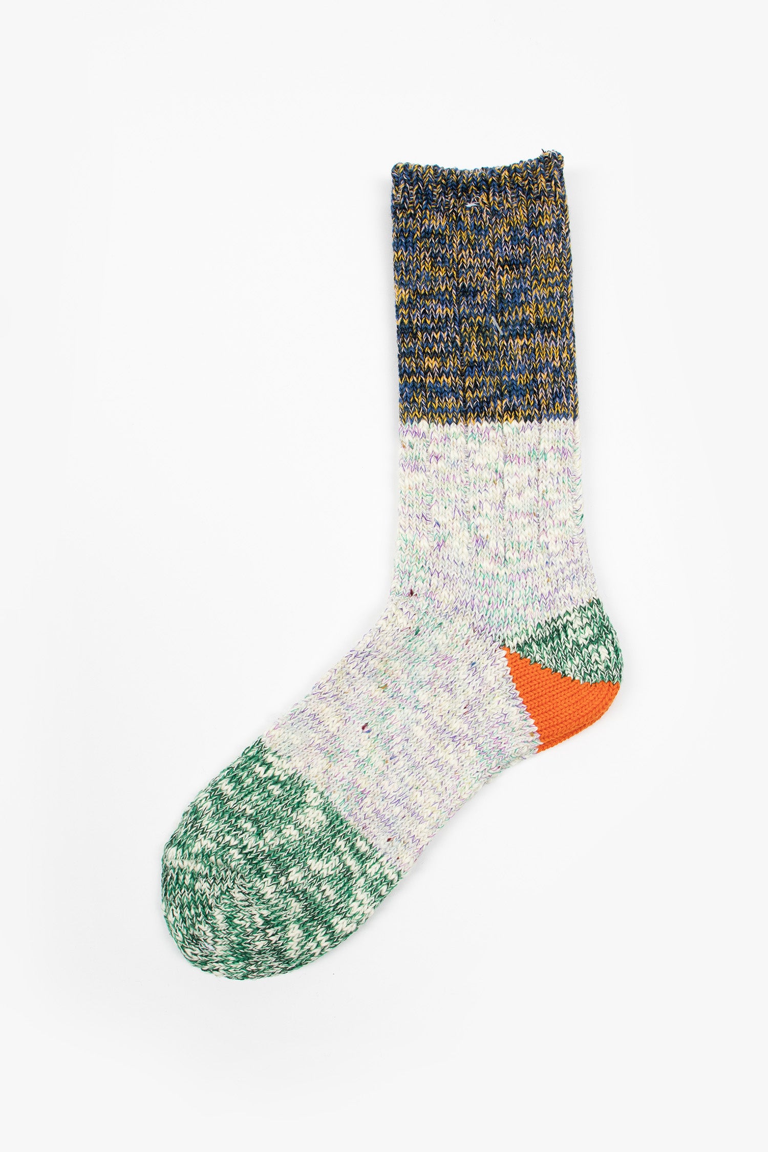 EK-1170XS 60 Yarns Two Tone Heel Socks Green