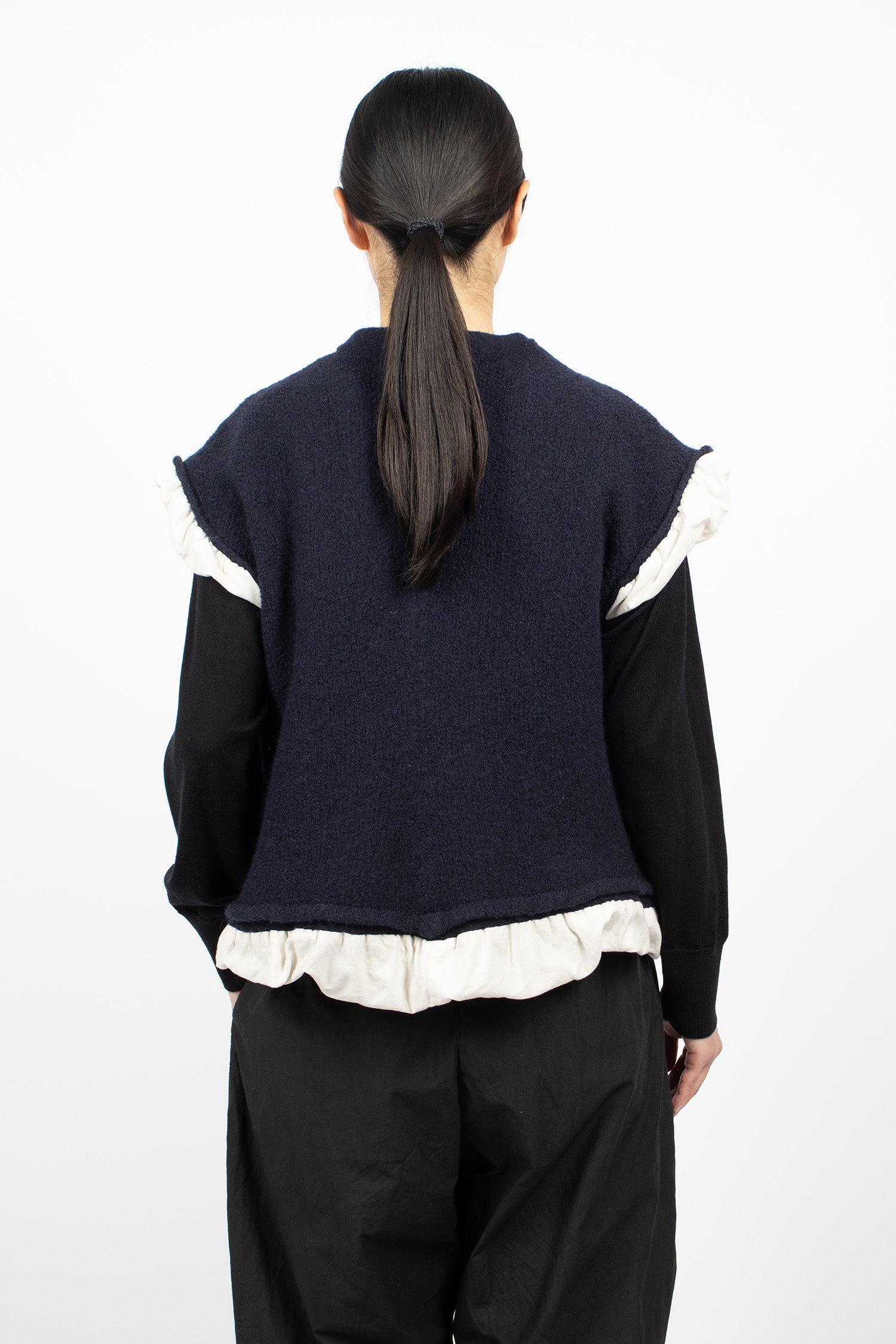 Wool Vest Navy