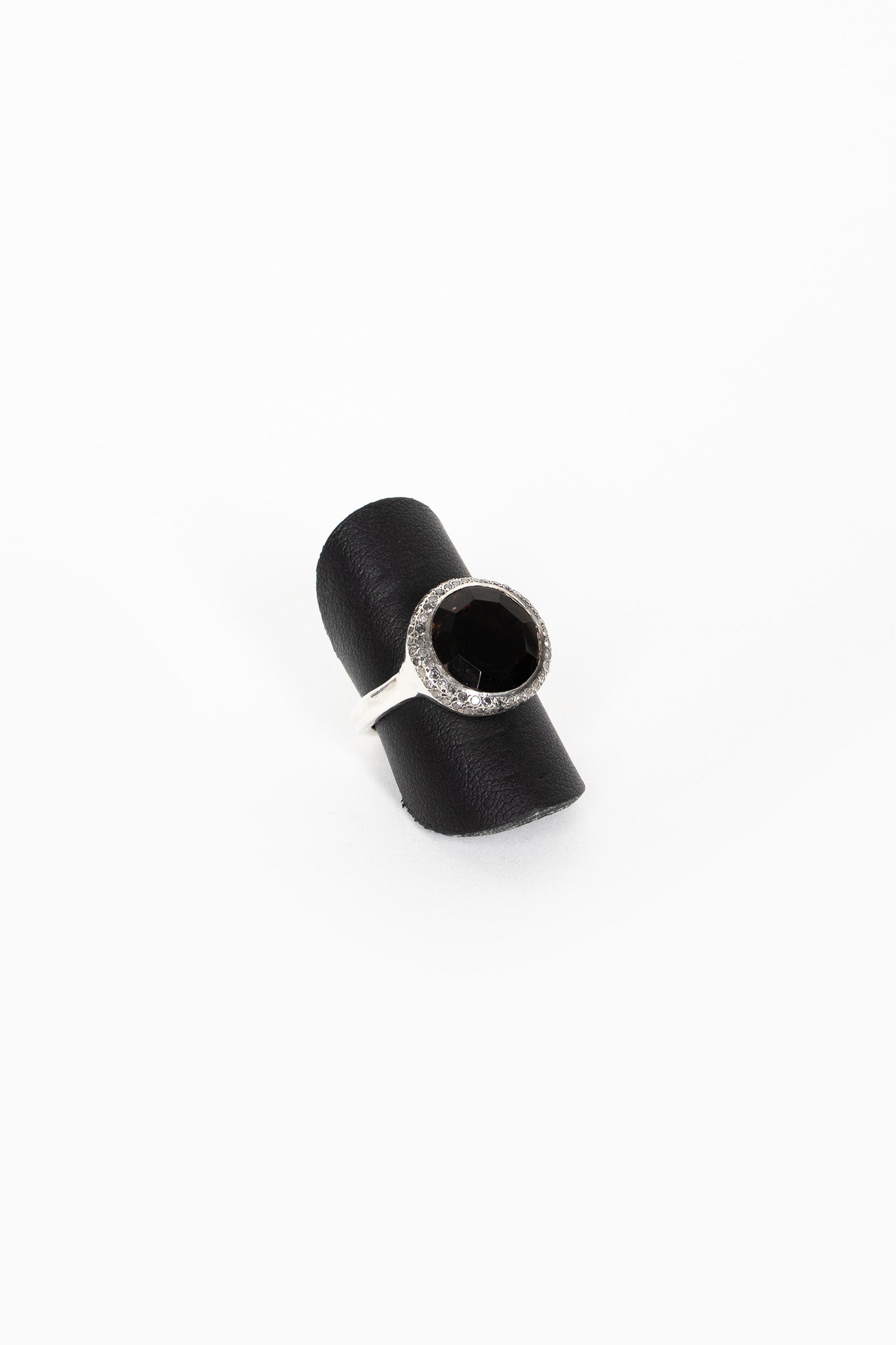 Julia 3 Ring Smoky Quartz/Icy Grey Diamond