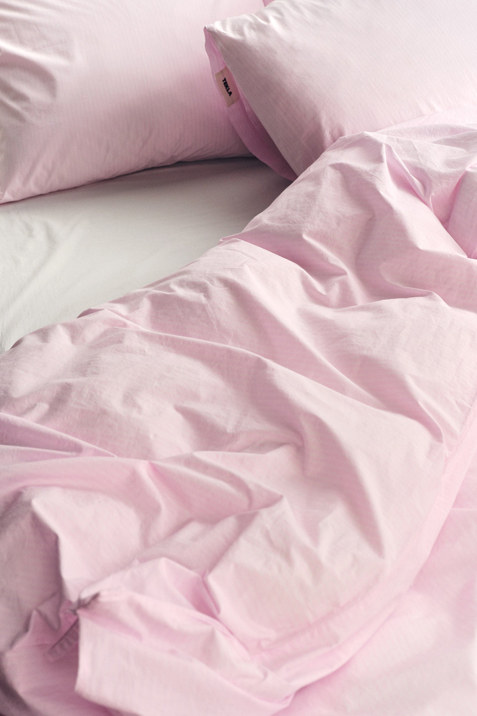 Percale Pillowcase Petal Pink Stripes