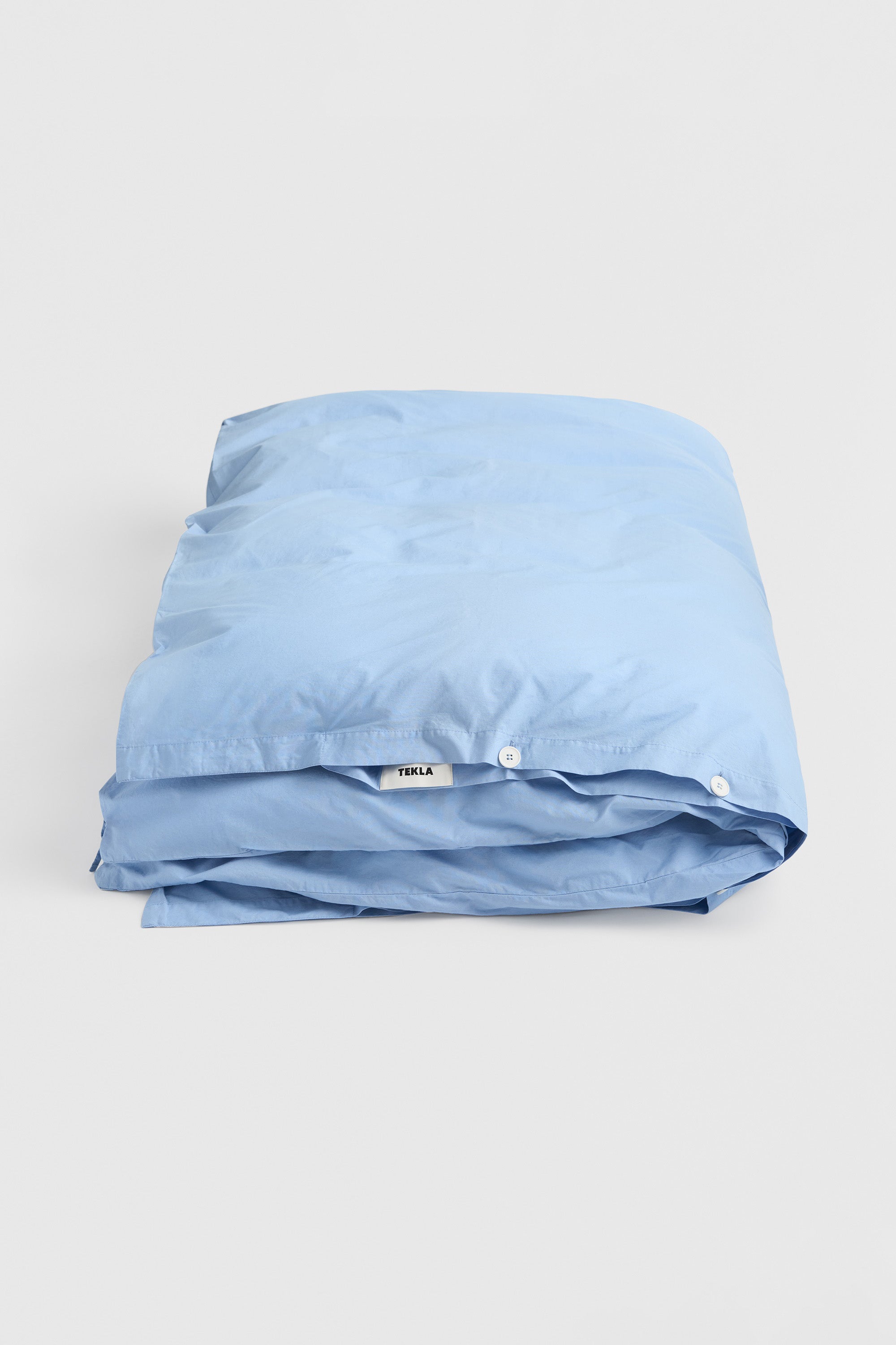 Percale King Duvet Cover Island Blue