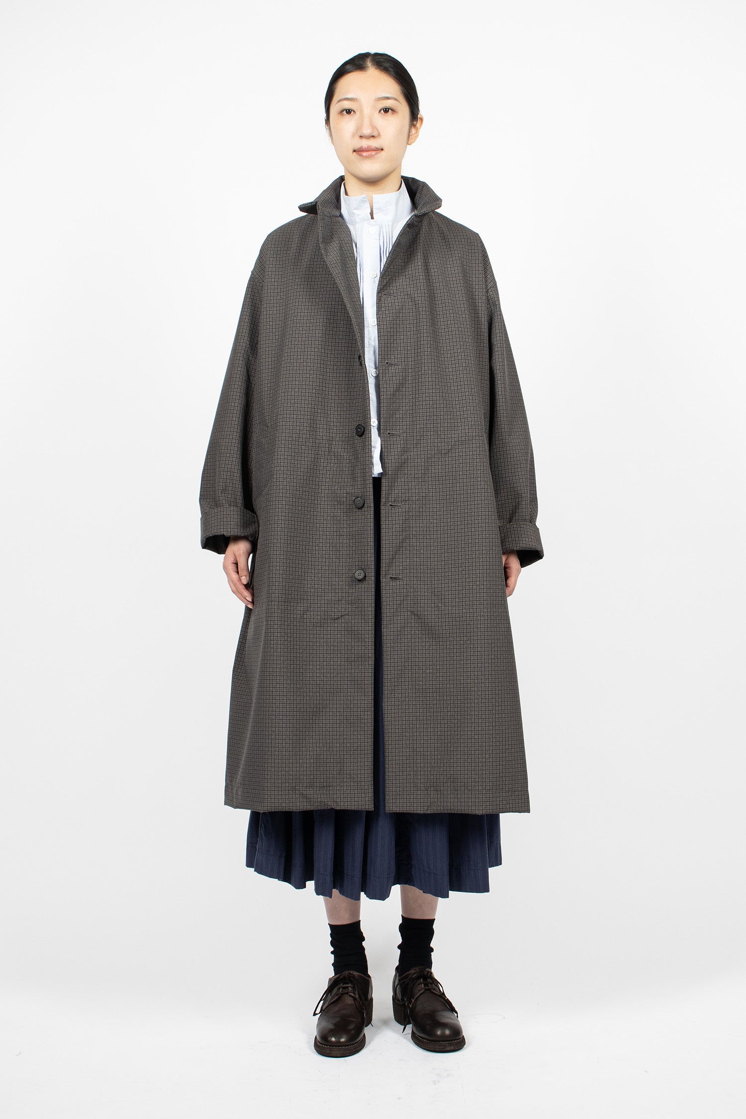 Alex Coat Kaki Check