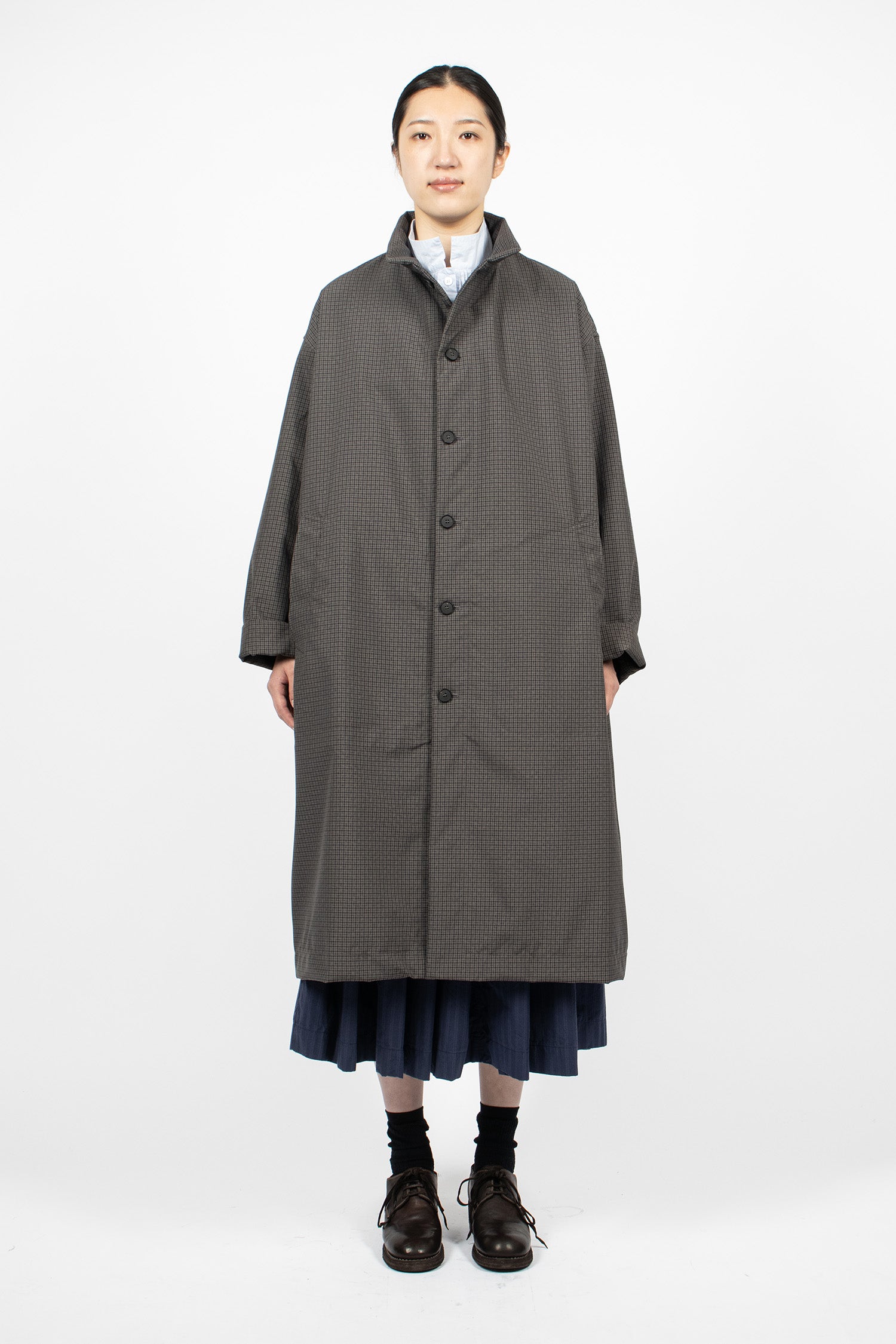 Alex Coat Kaki Check