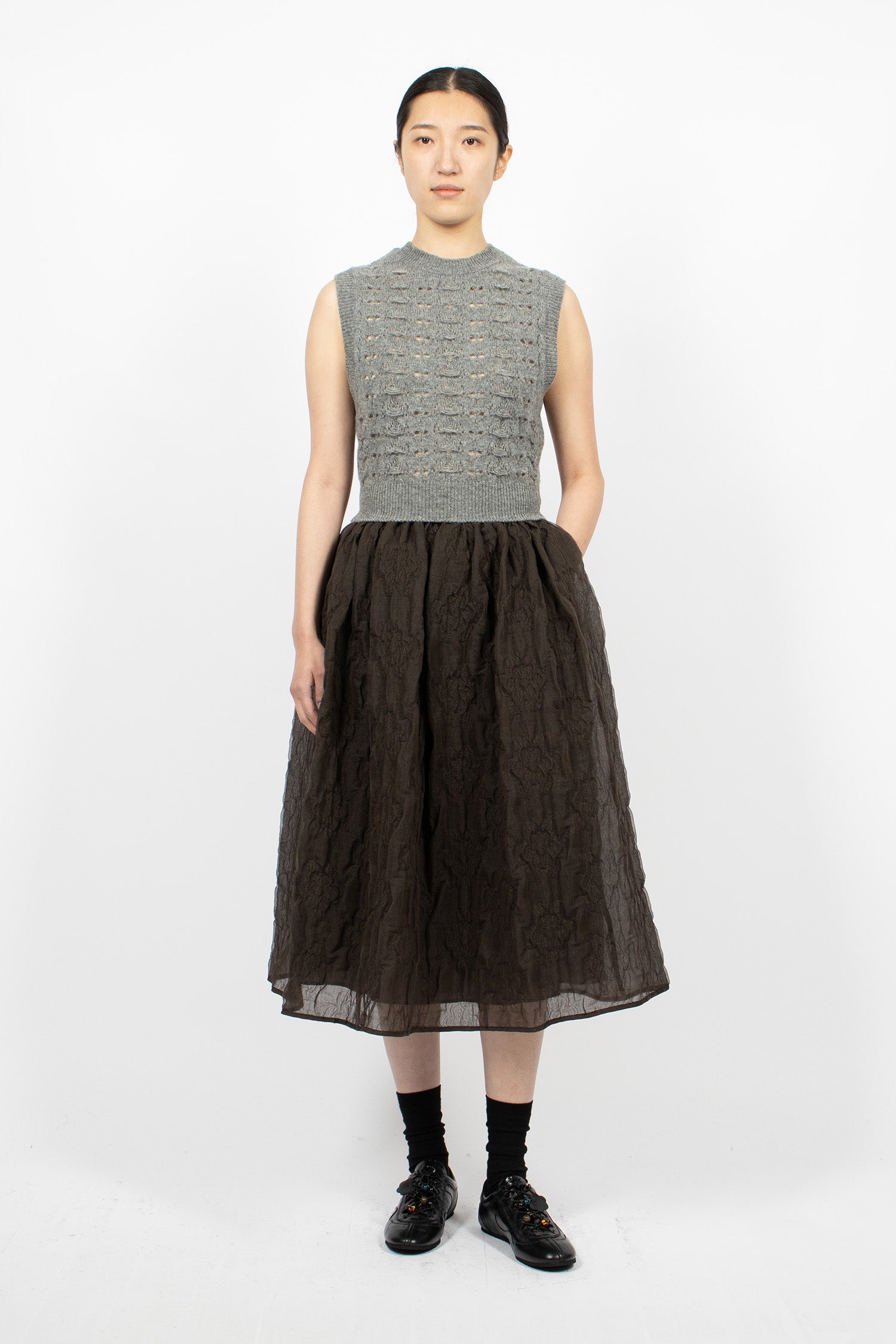 Brisa Knit Vest Light Grey