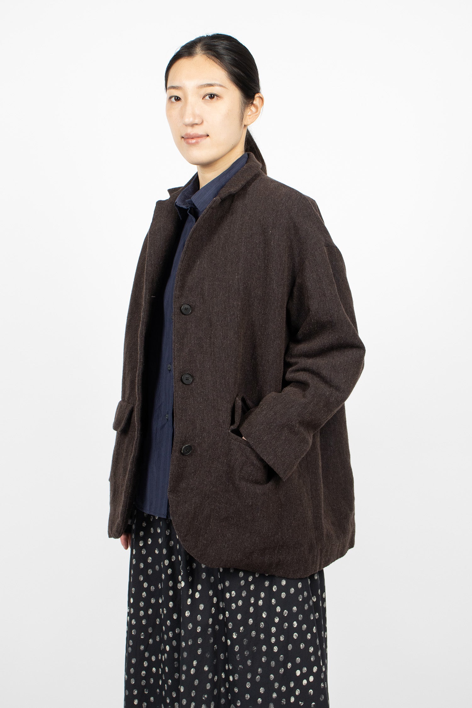 Bella Jacket Brown Navy