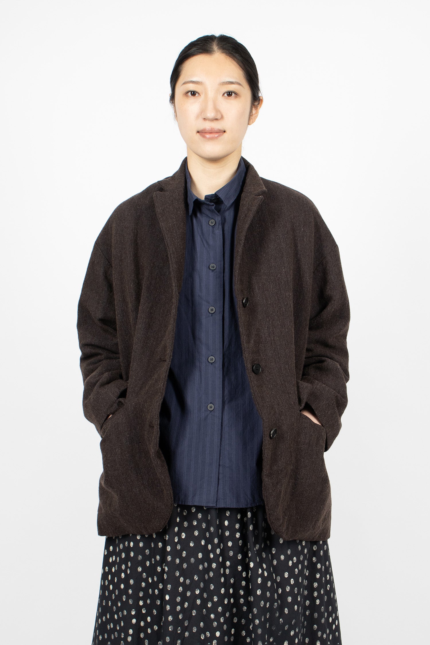 Bella Jacket Brown Navy