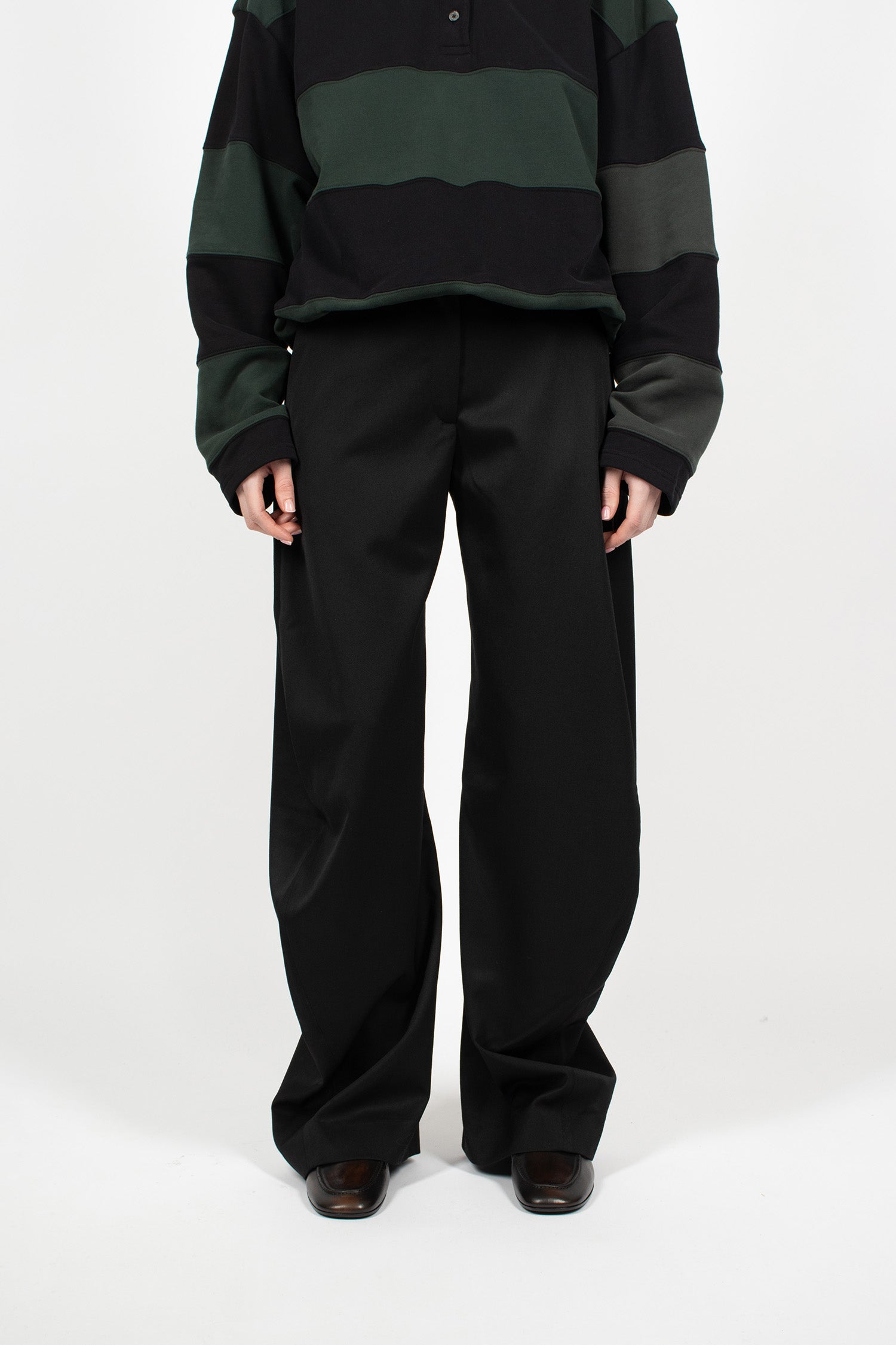Tailored Wool Trousers Black