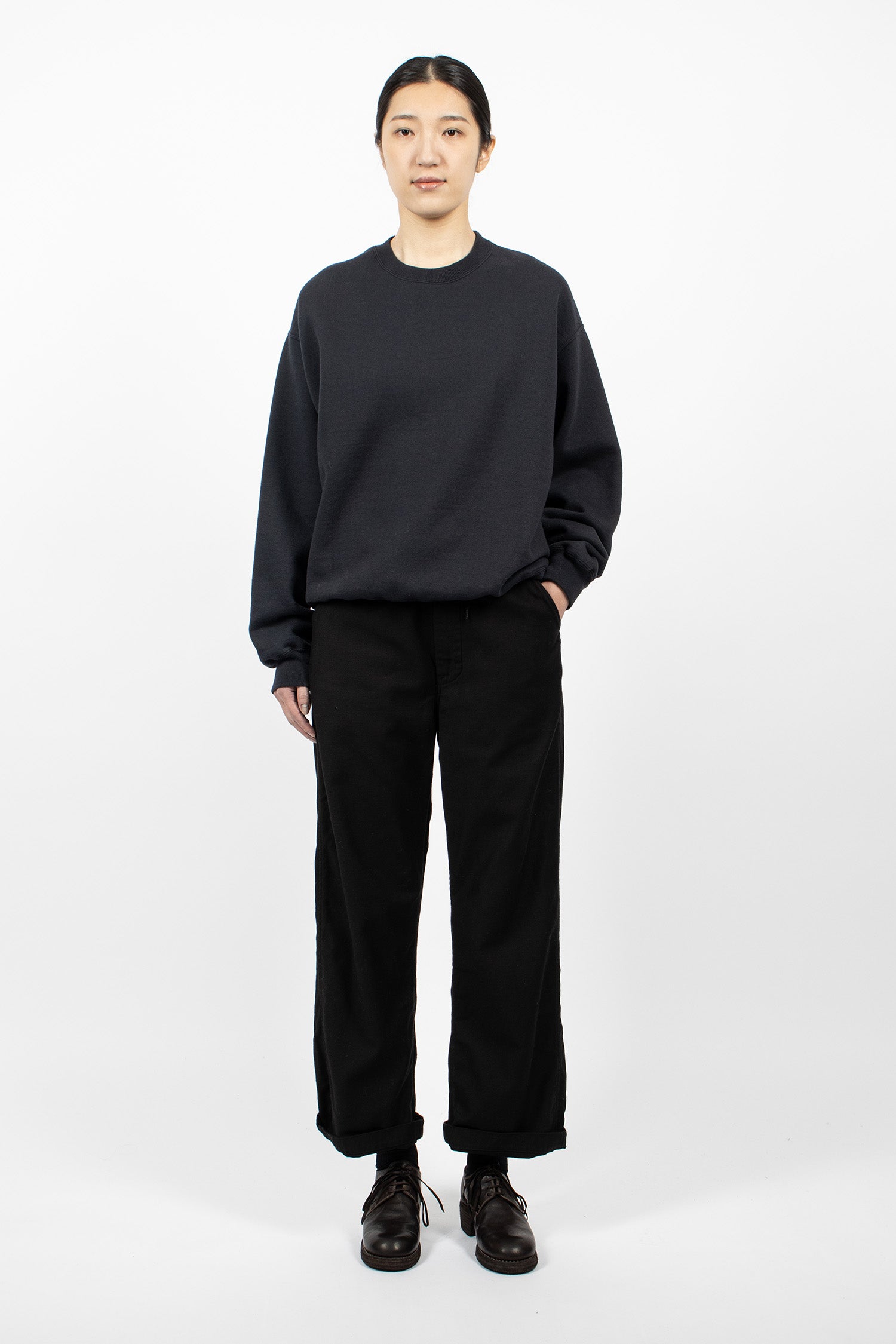Cotton Jersey Sweatshirt Dark Navy