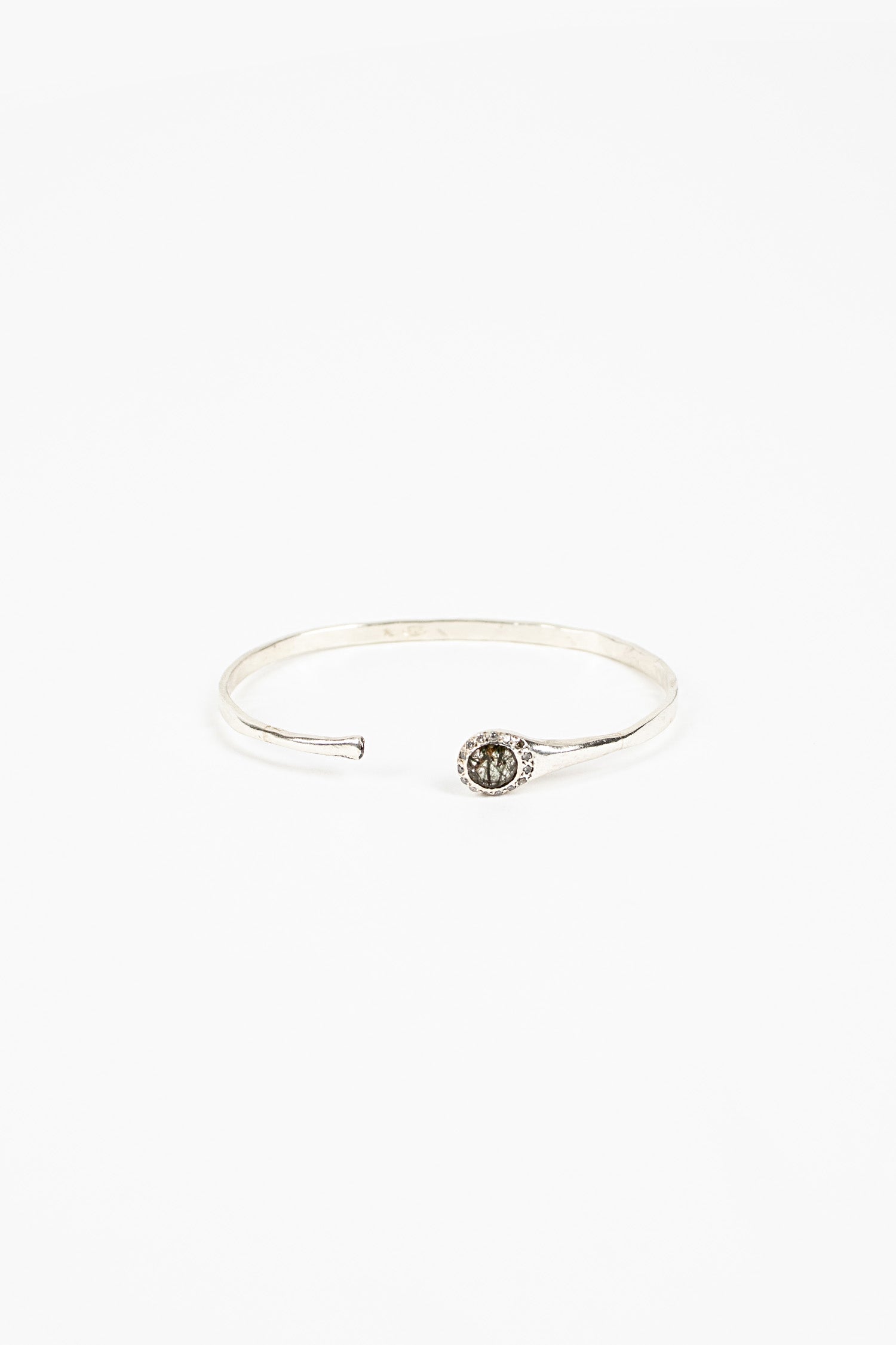 Tove Silver Bracelet Green Rutilated Quartz