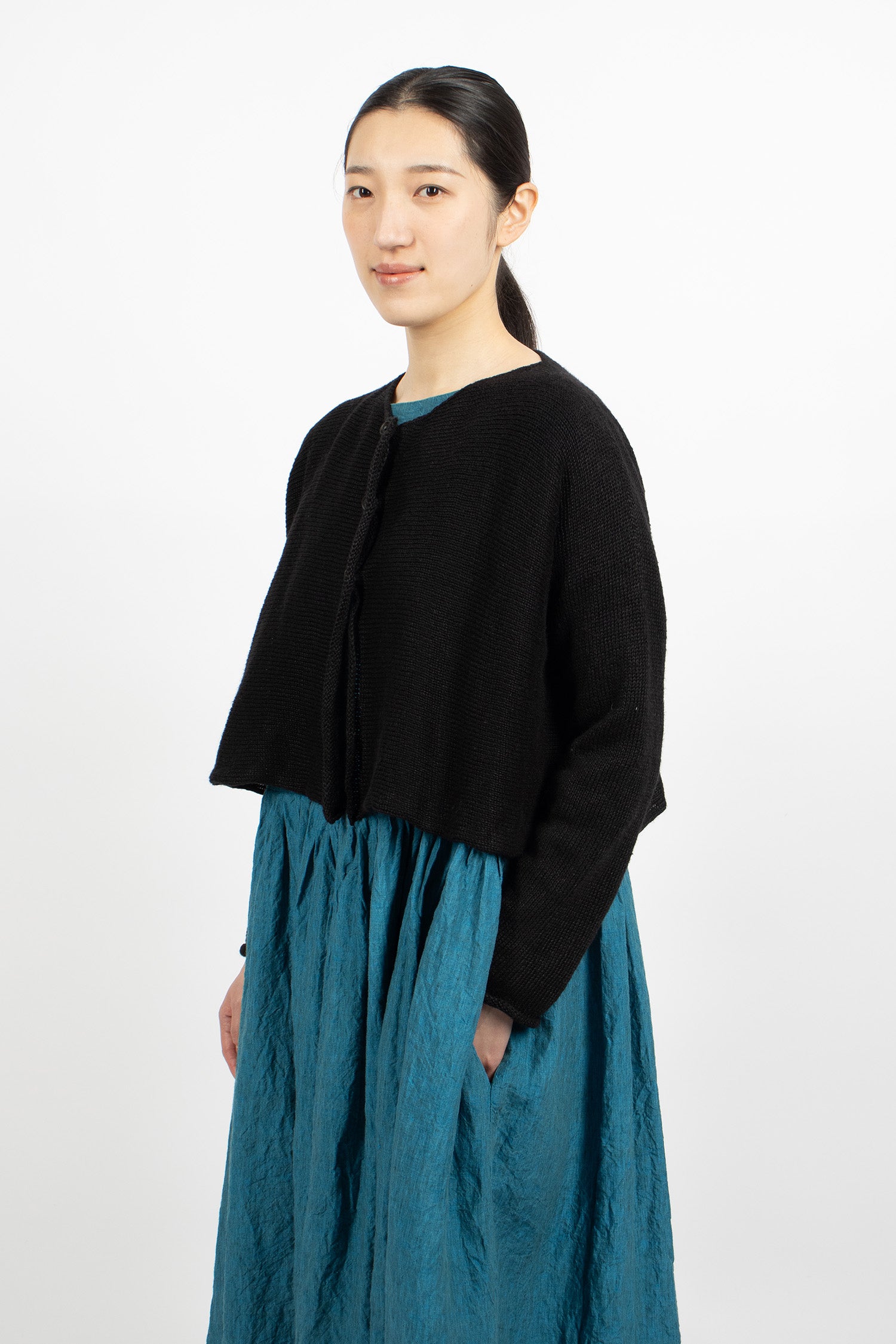 Maple Linen Cardigan Black