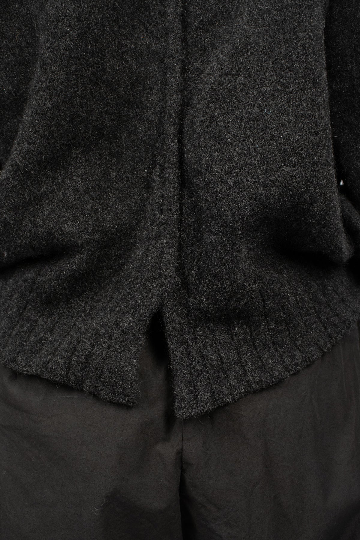 Gathered Cashmere Cardigan Black