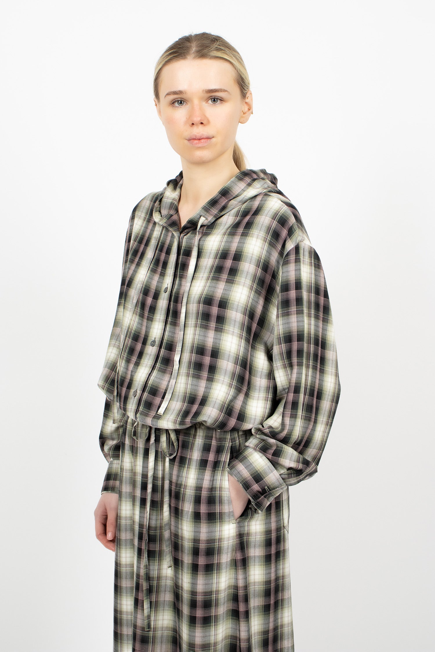 Hooded Overshirt Black/Green