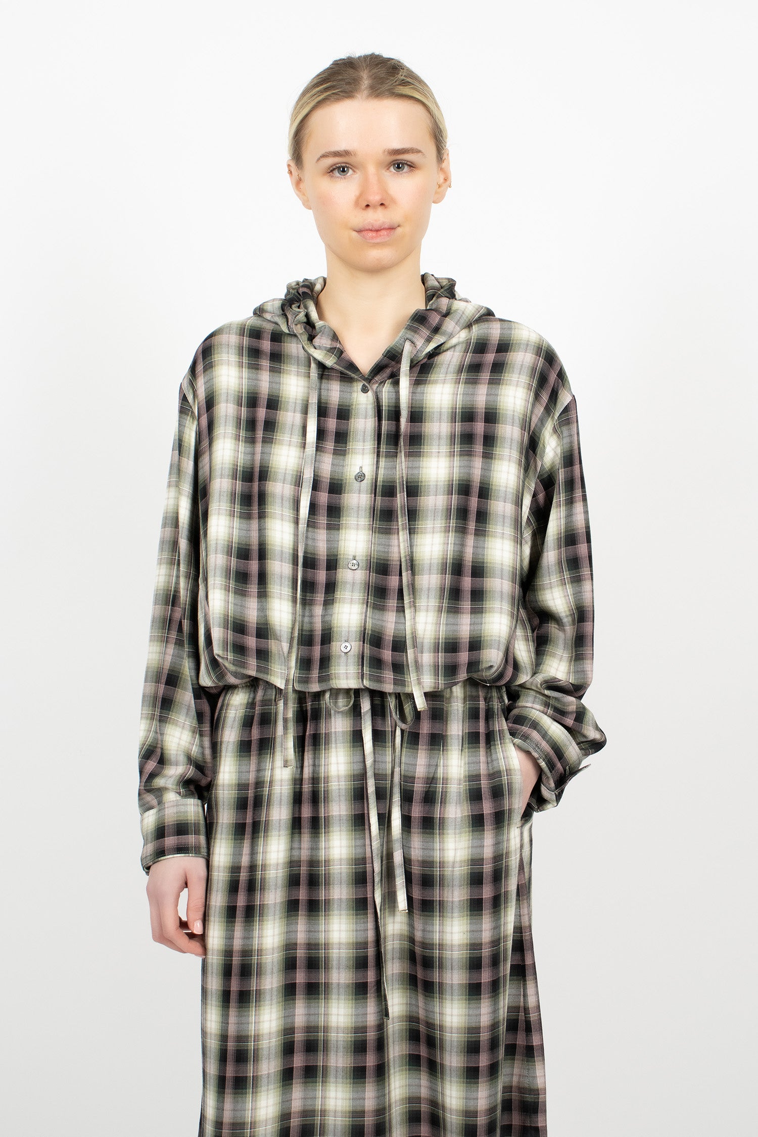 Hooded Overshirt Black/Green