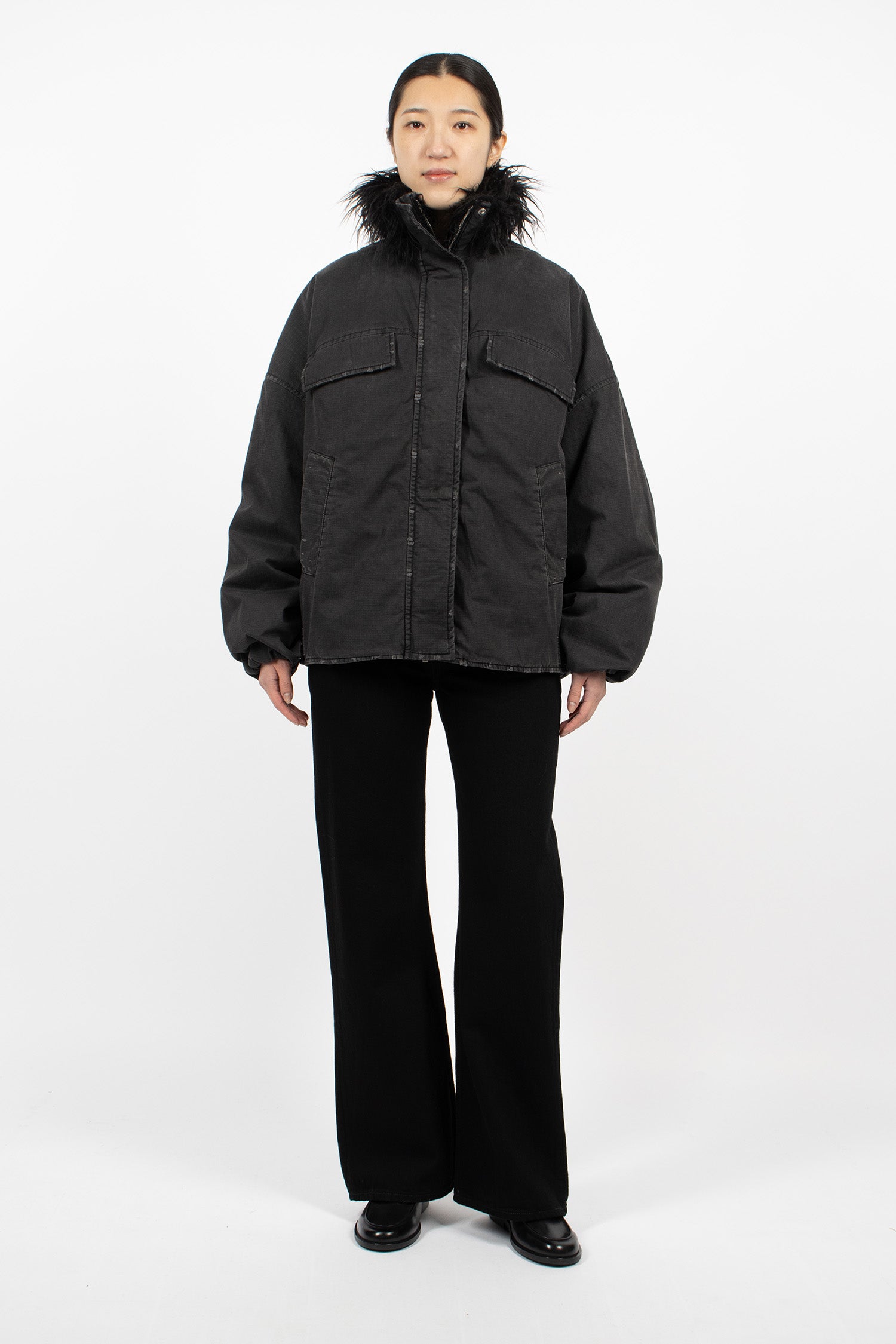 Coated Jacket Black
