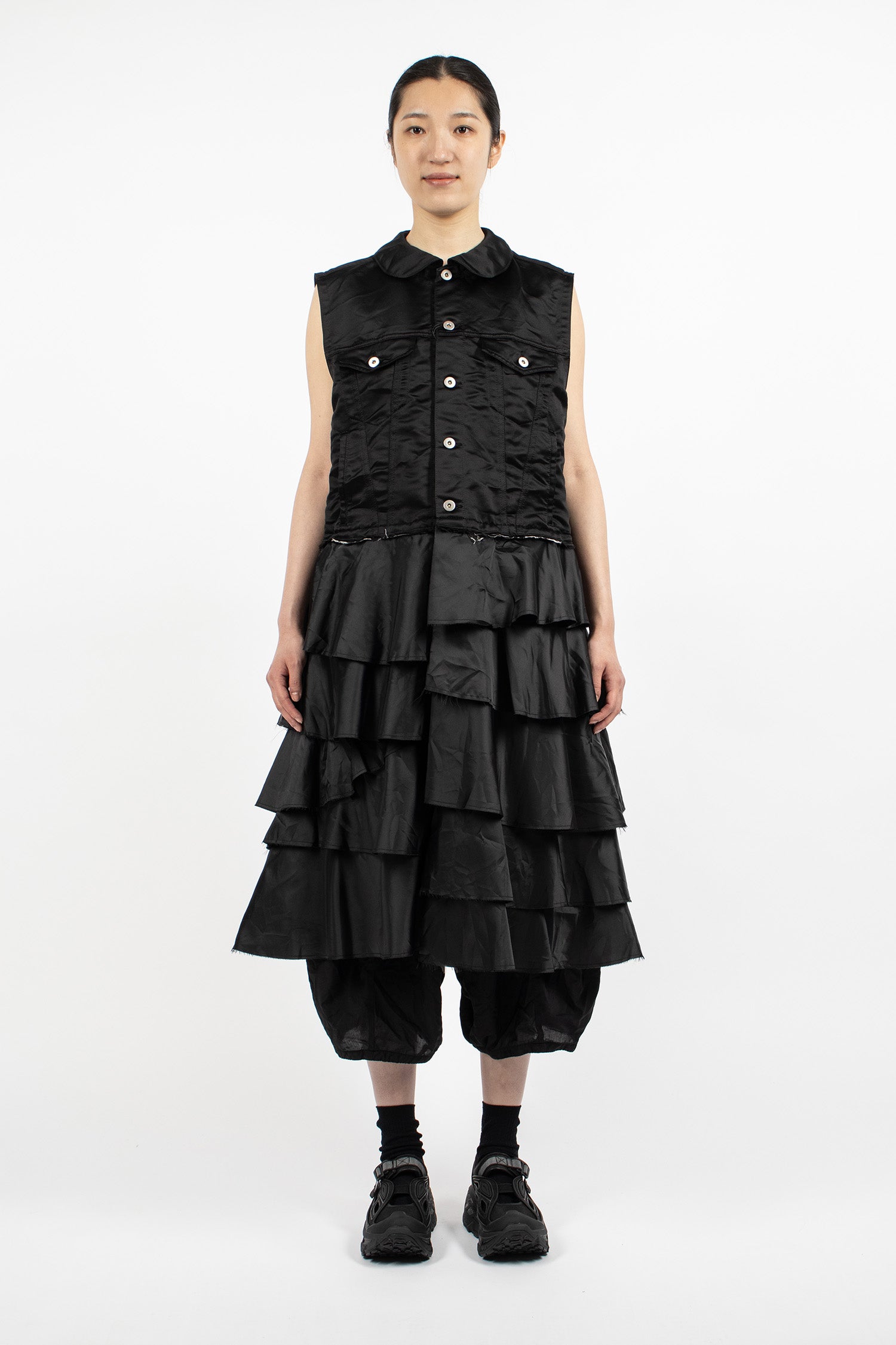 J-Skirt Sleeveless Dress Black