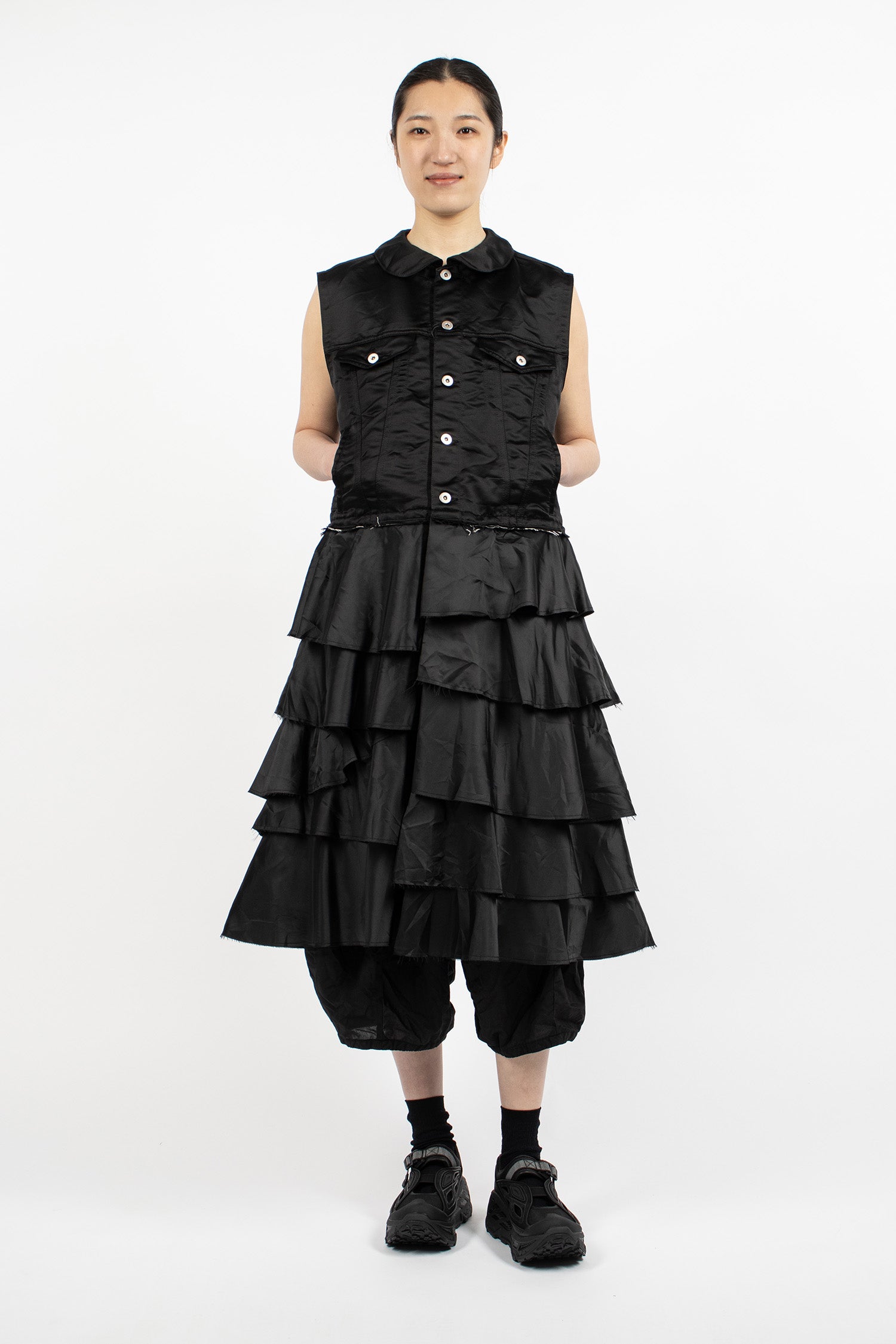 J-Skirt Sleeveless Dress Black