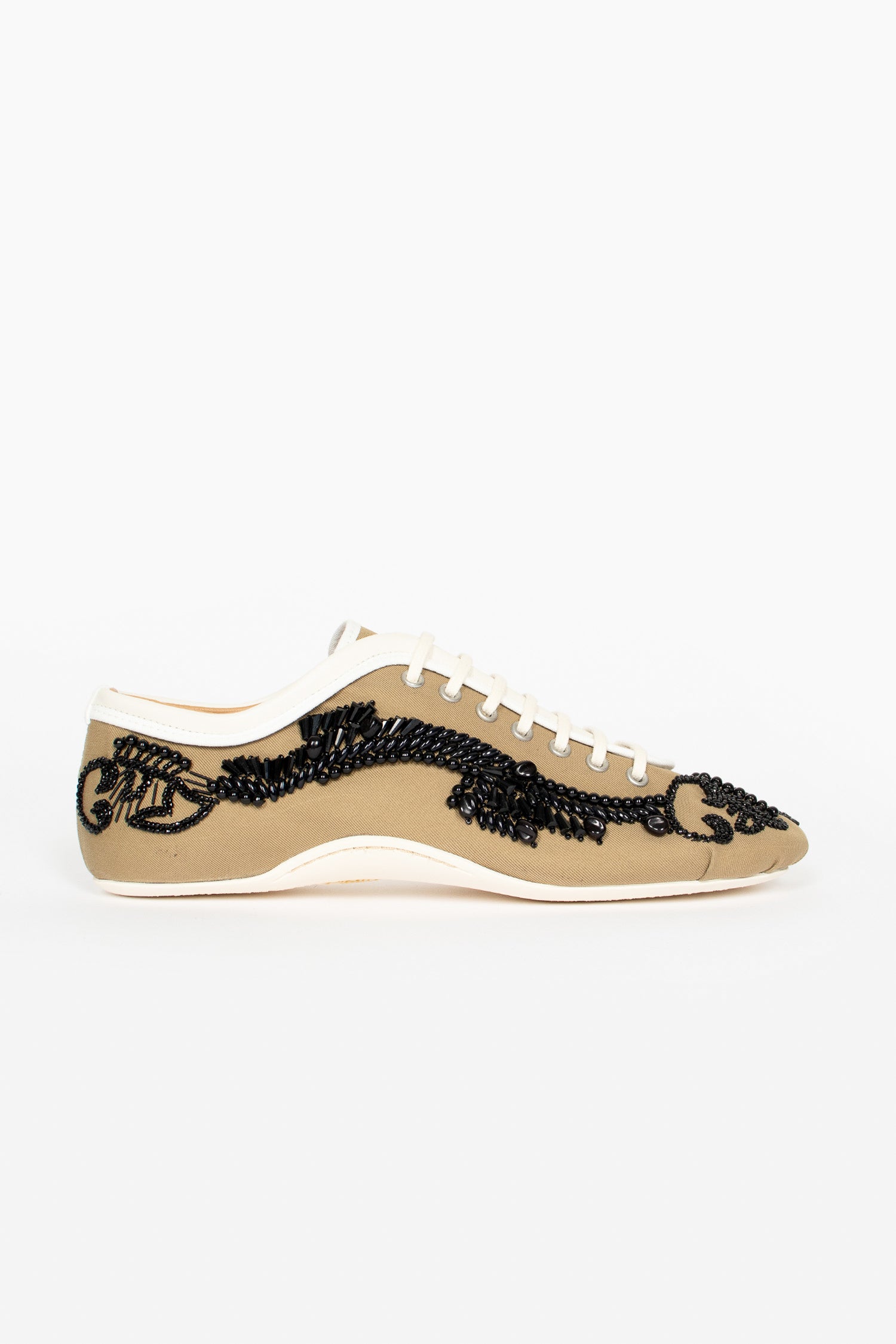 Embroidered Ballerina Sneaker Camel