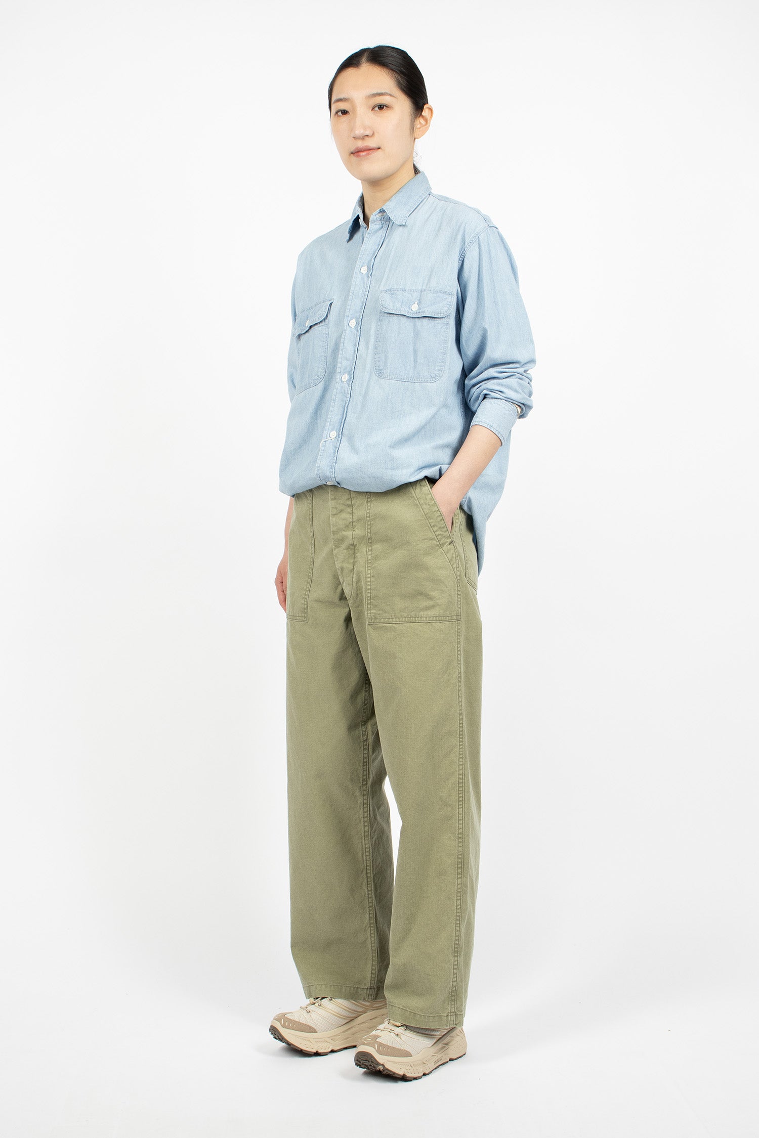 Canvas Fatigue Pants Green