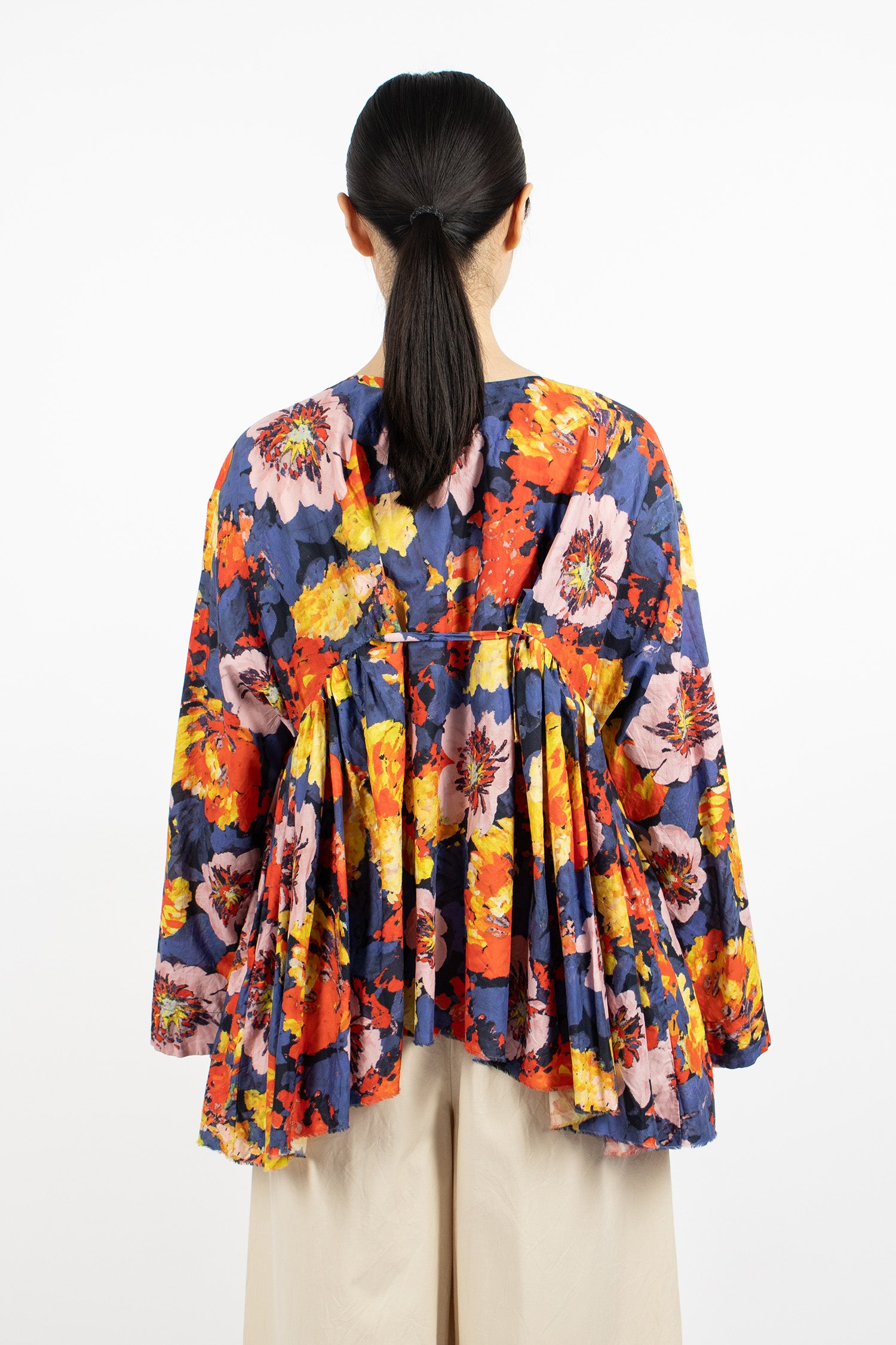 Newpride Shirt Navy Blue/Large Flowers Mix