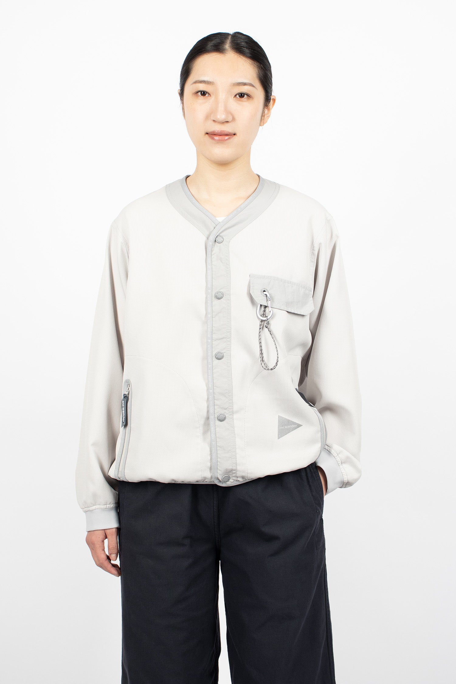 Vent Cardigan Light Grey