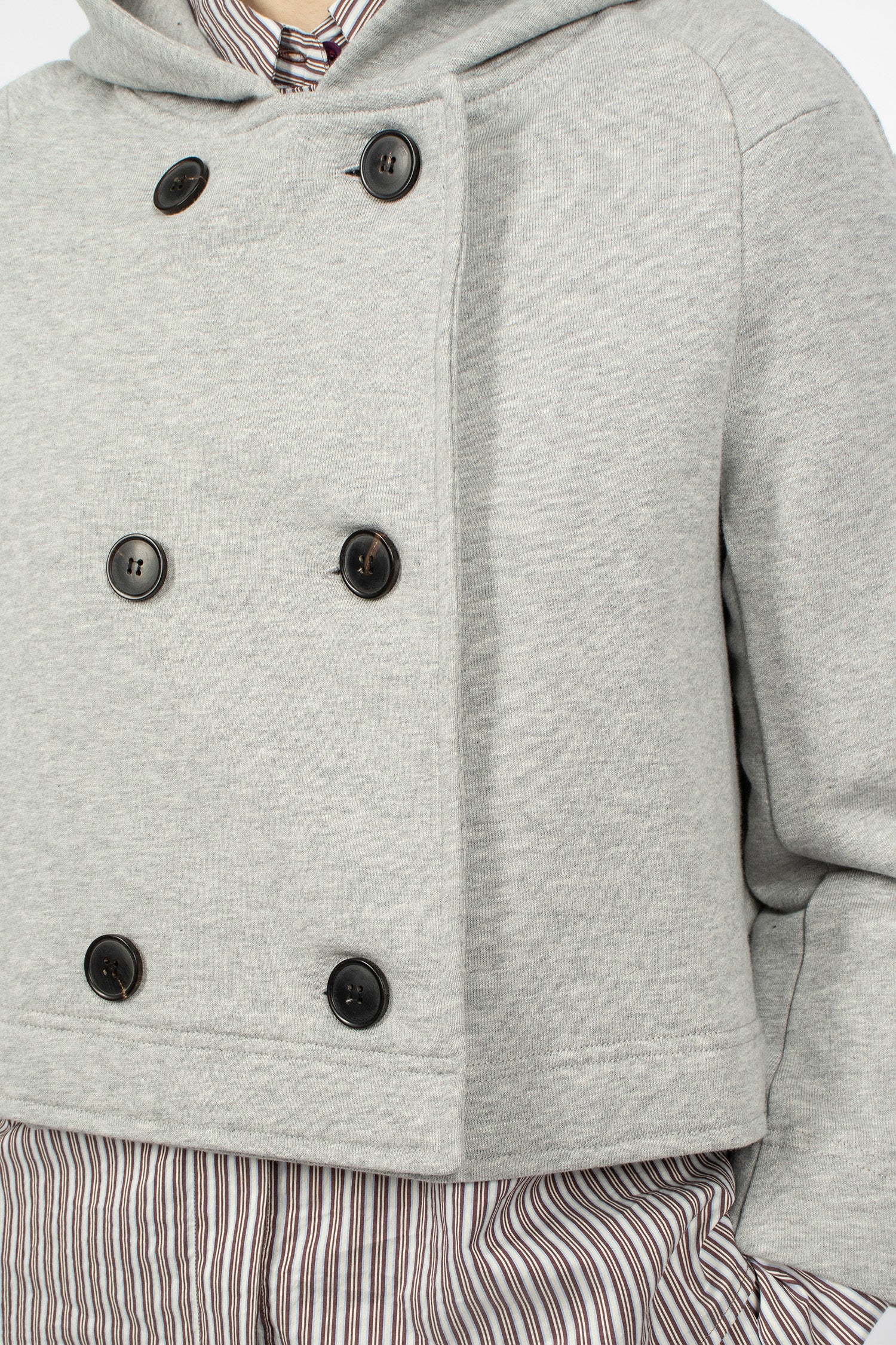 Jersey Hooded Jacket Grey Melange
