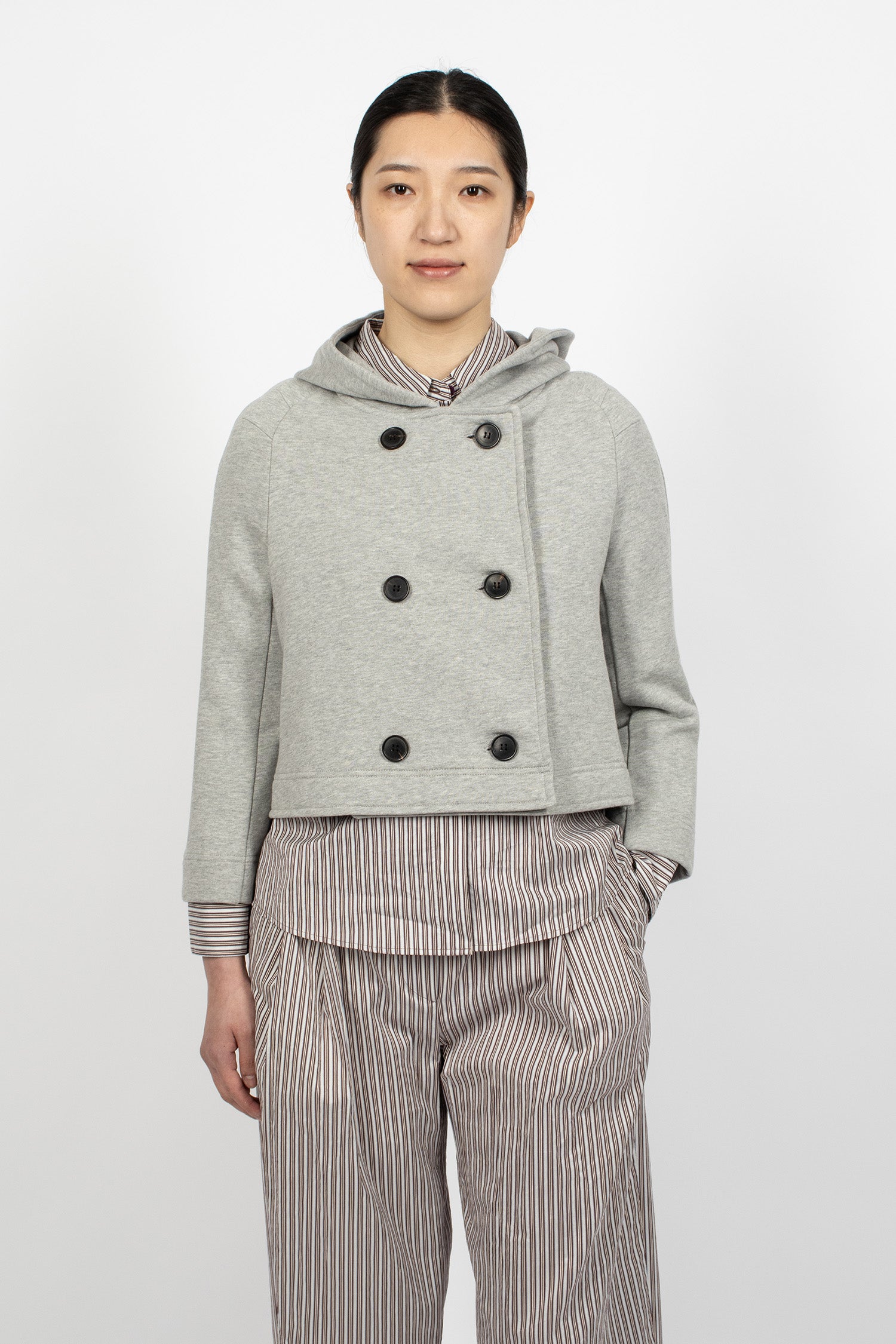 Jersey Hooded Jacket Grey Melange