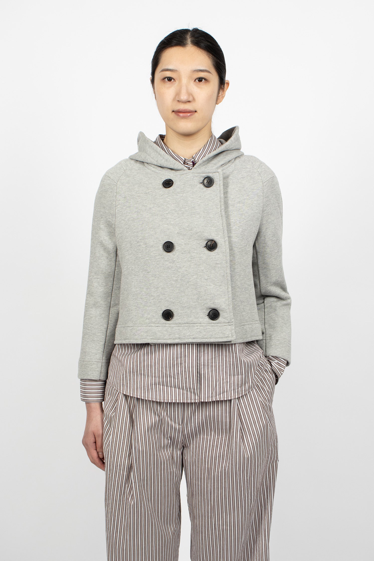 Jersey Hooded Jacket Grey Melange