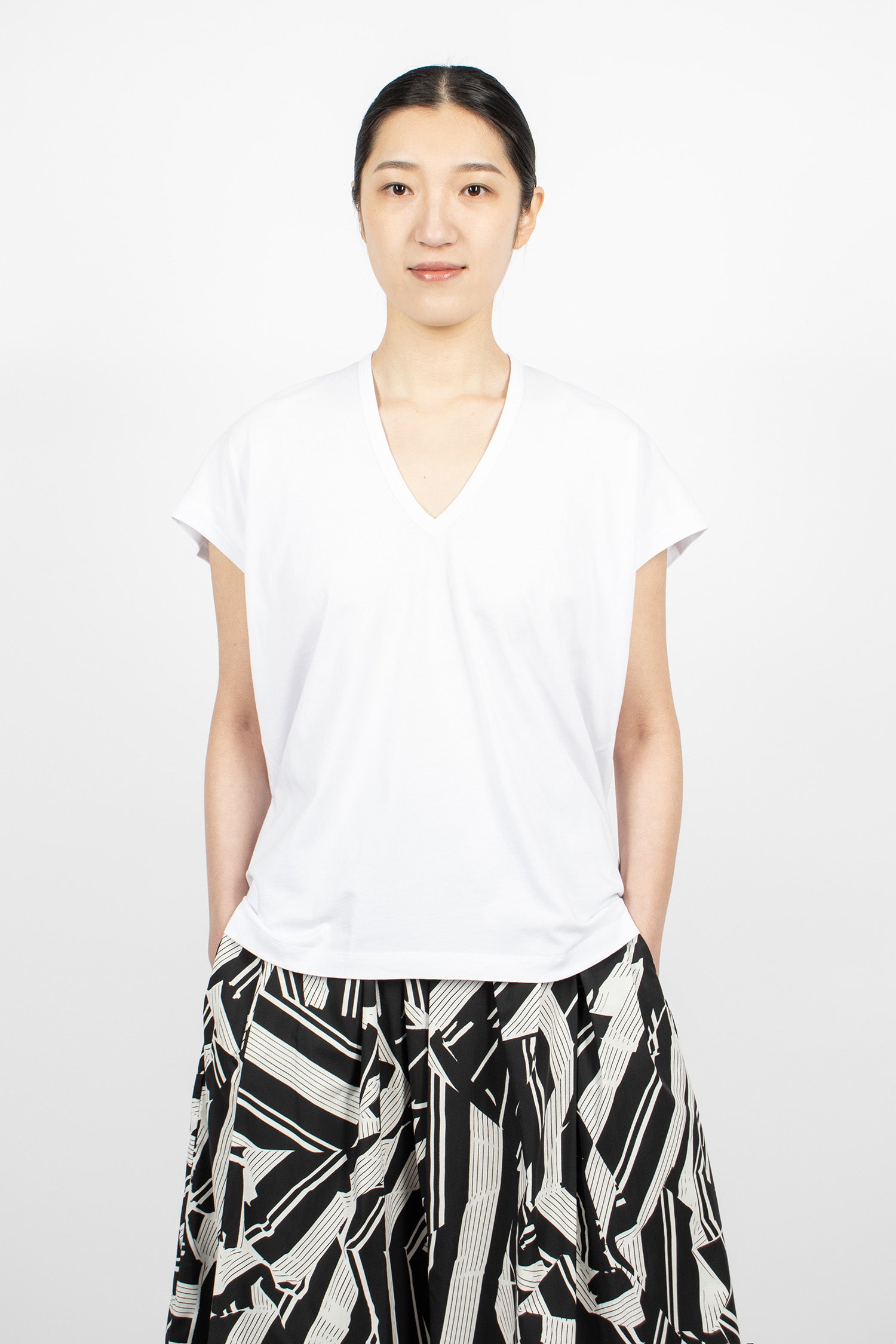 V-Neck Tee White