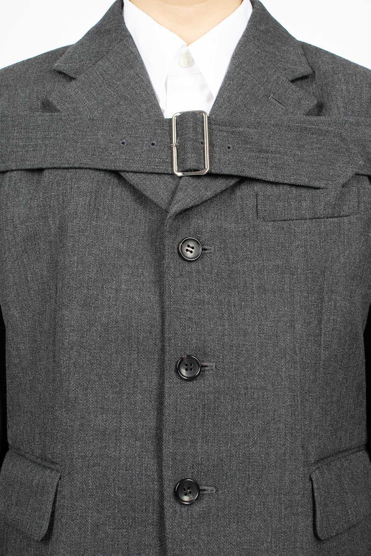 Buckle Blazer Jacket Medium Grey