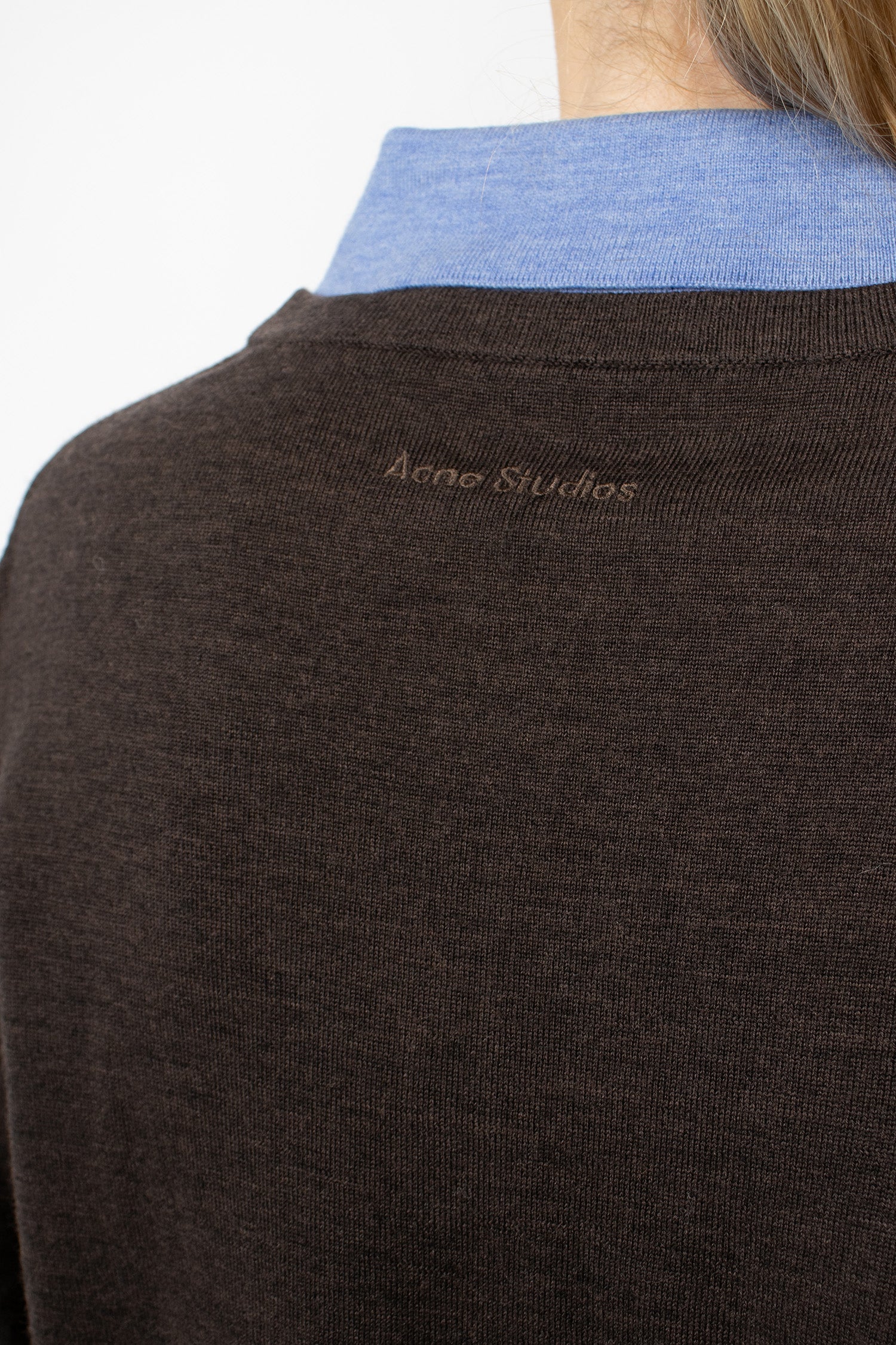 Layered Wool Knit Brown/Blue