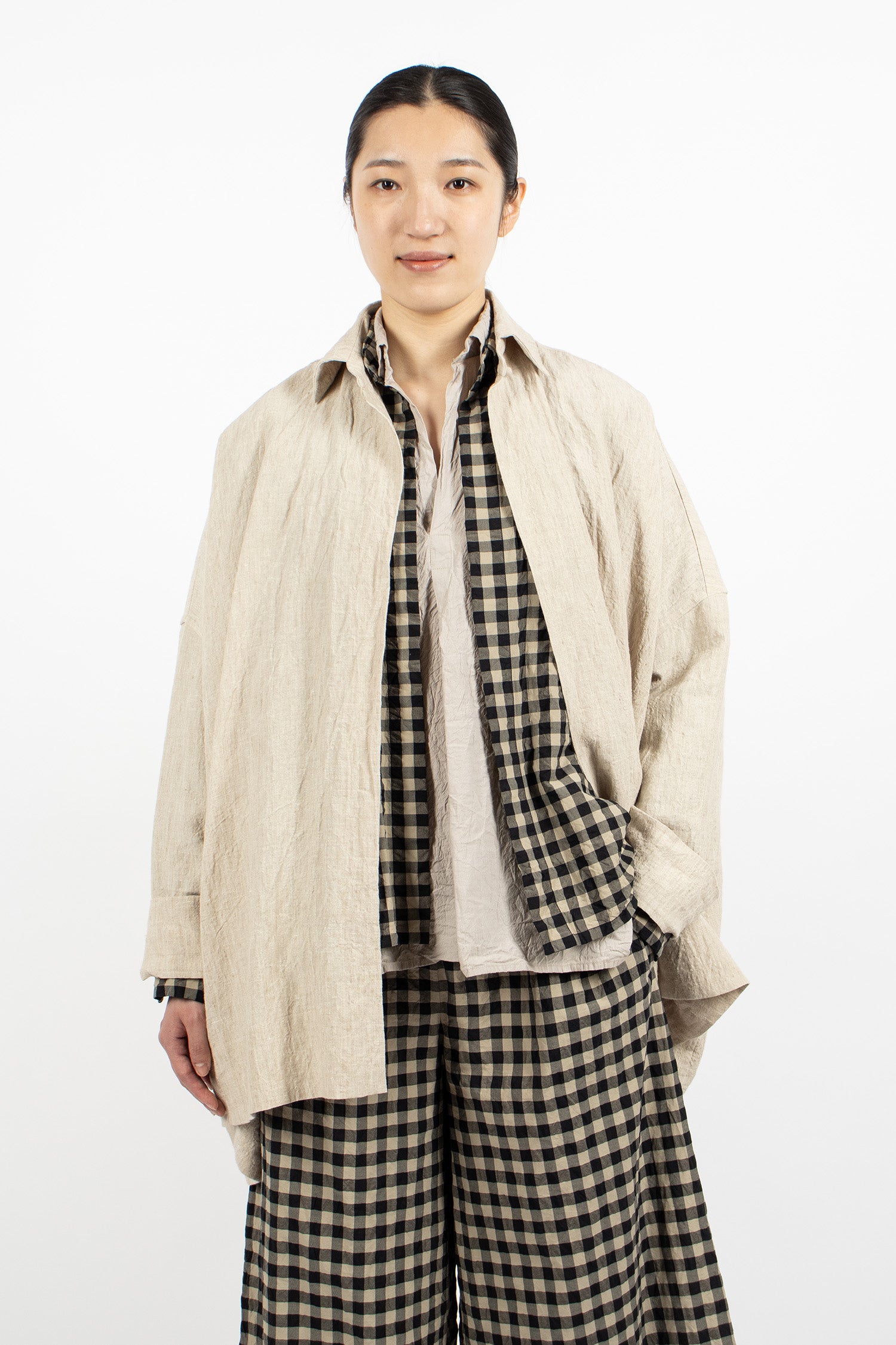 Oversized Linen Jacket Natural