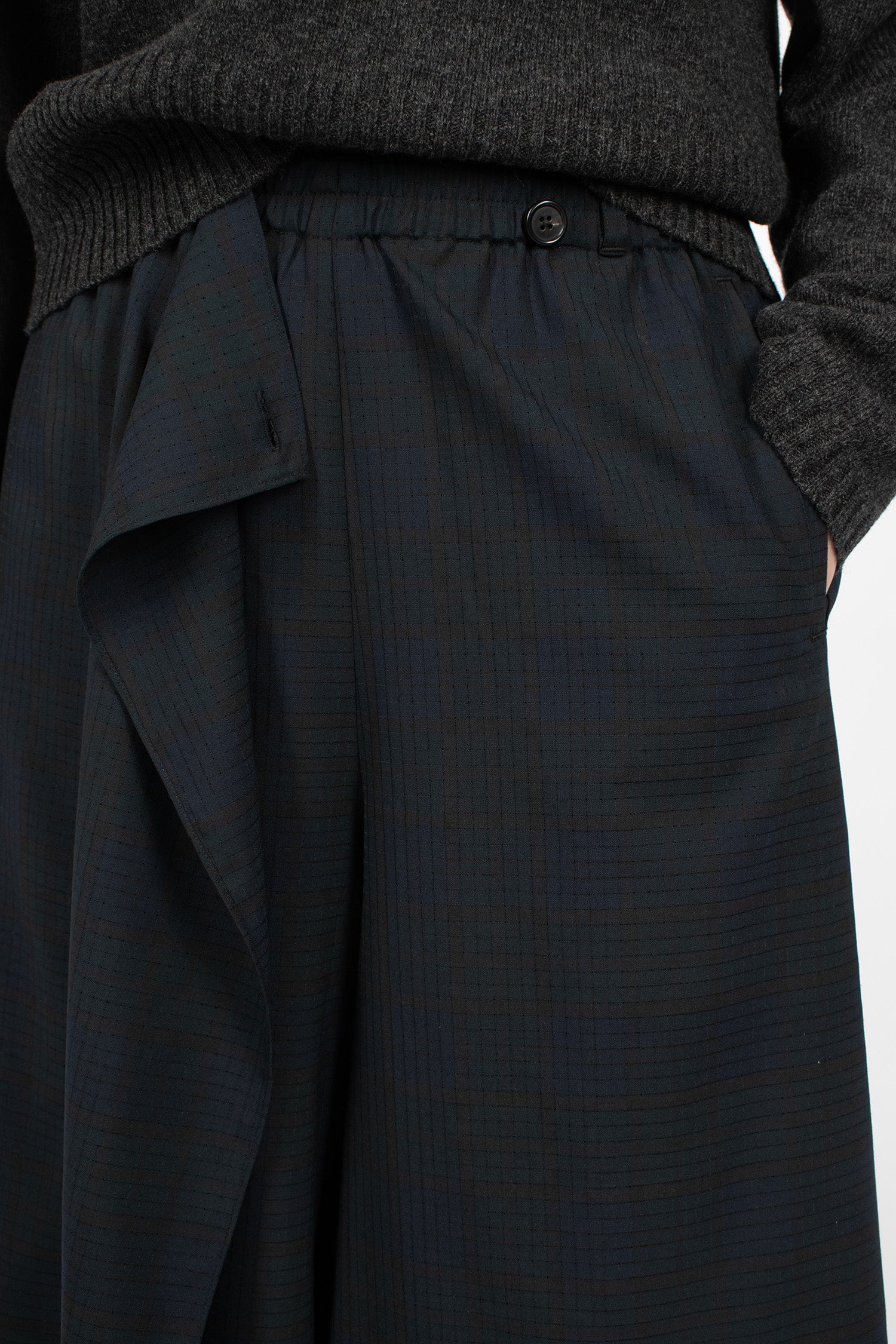 Wrap Shorts Navy Tartan