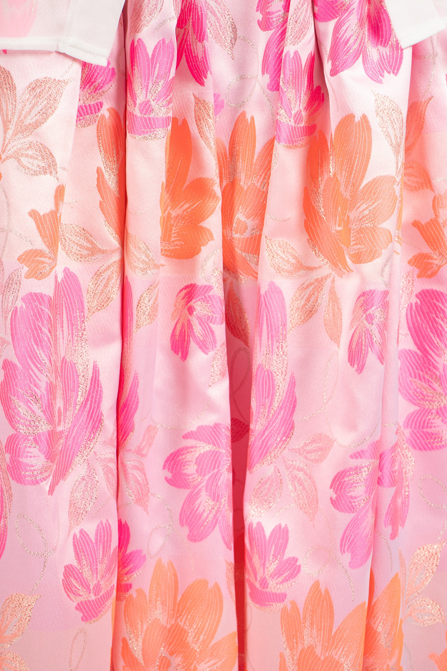 Pleated Jacquard Skirt Pink