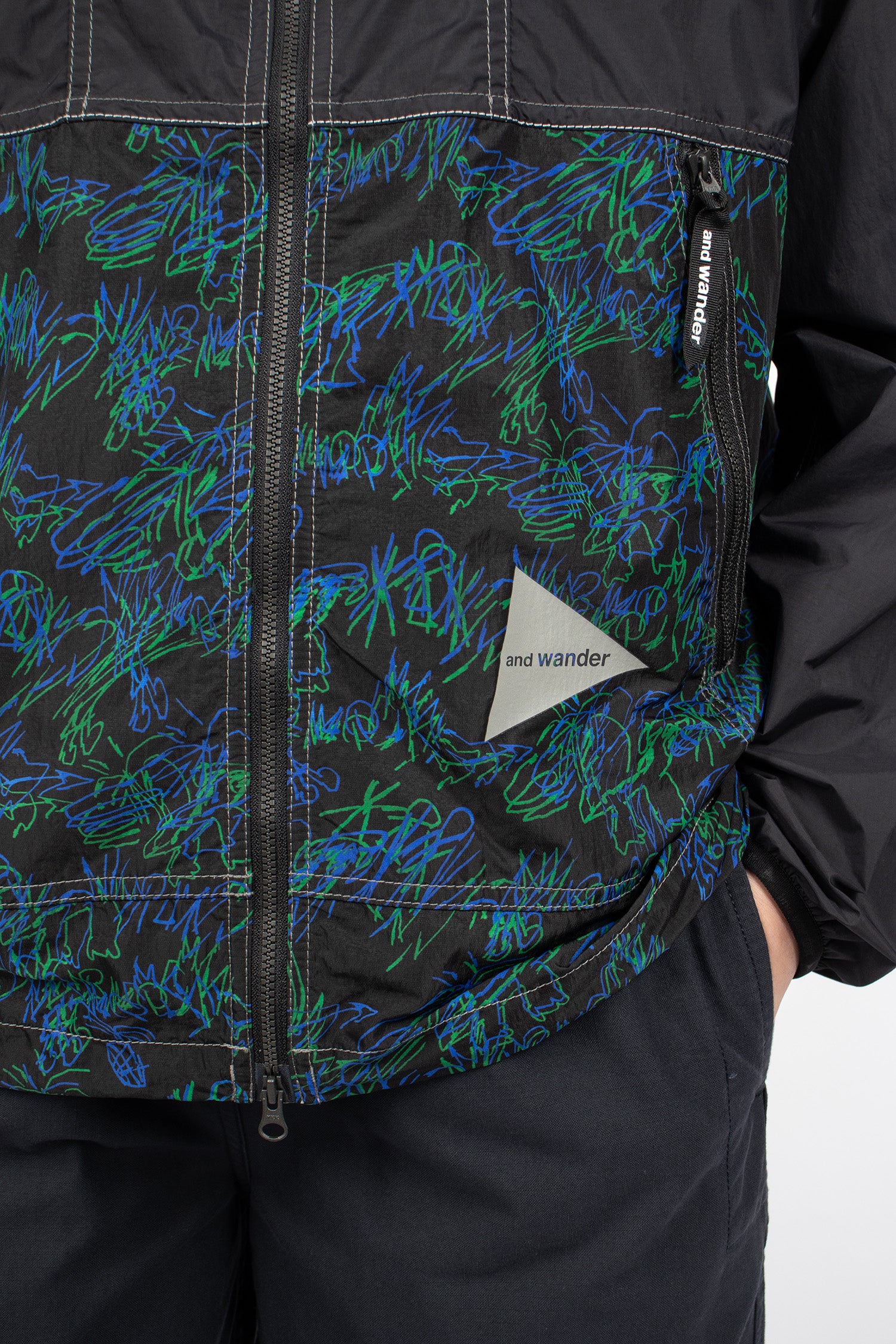 Printed Wind Jacket Black
