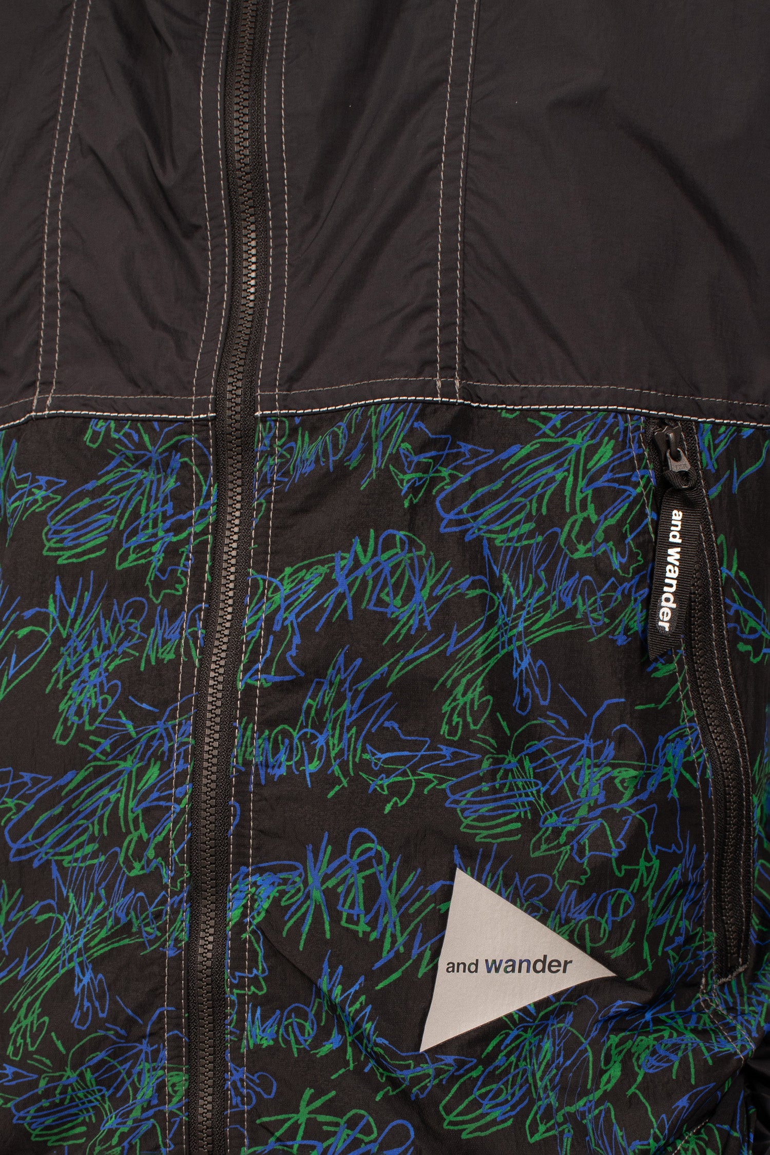 Printed Wind Jacket Black