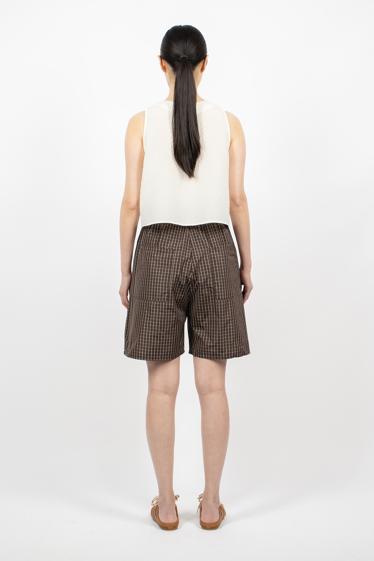 Lucy Shorts Brown Check