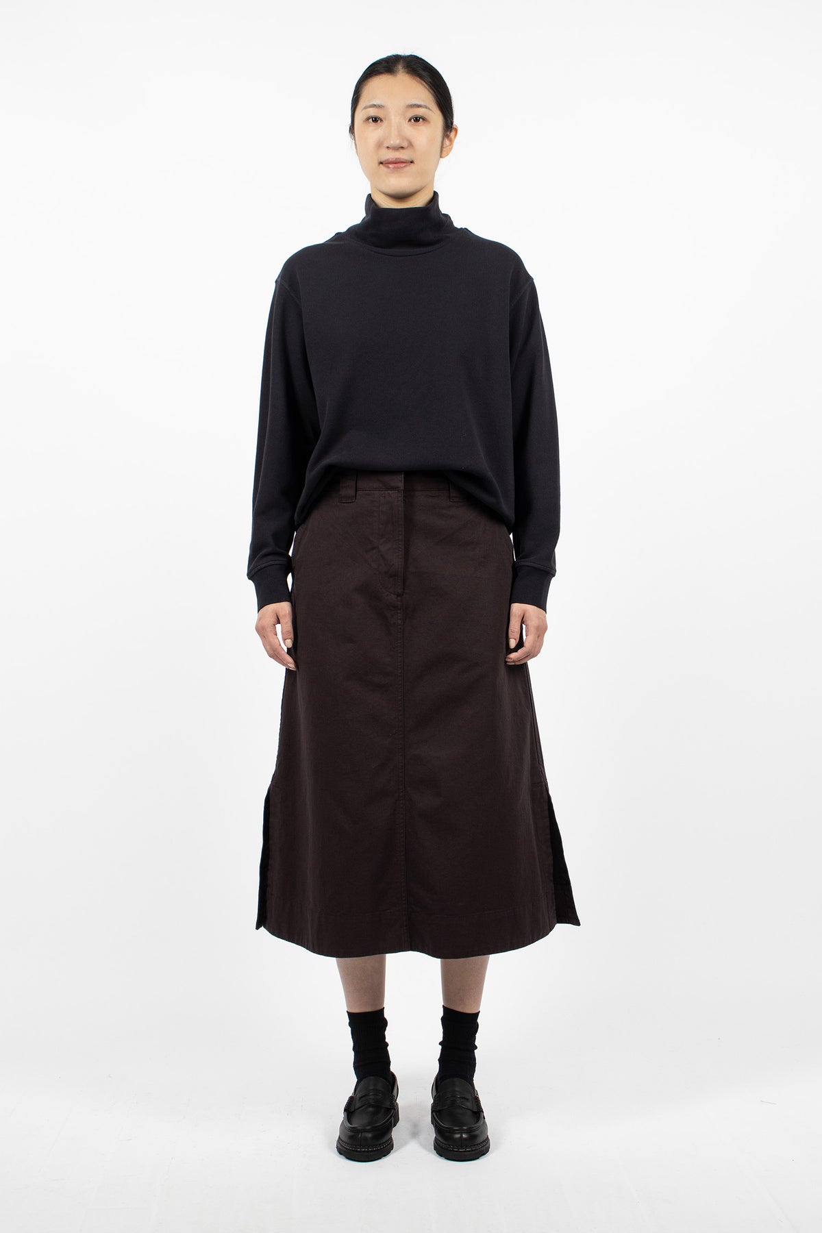 Side Vent Skirt Cocoa