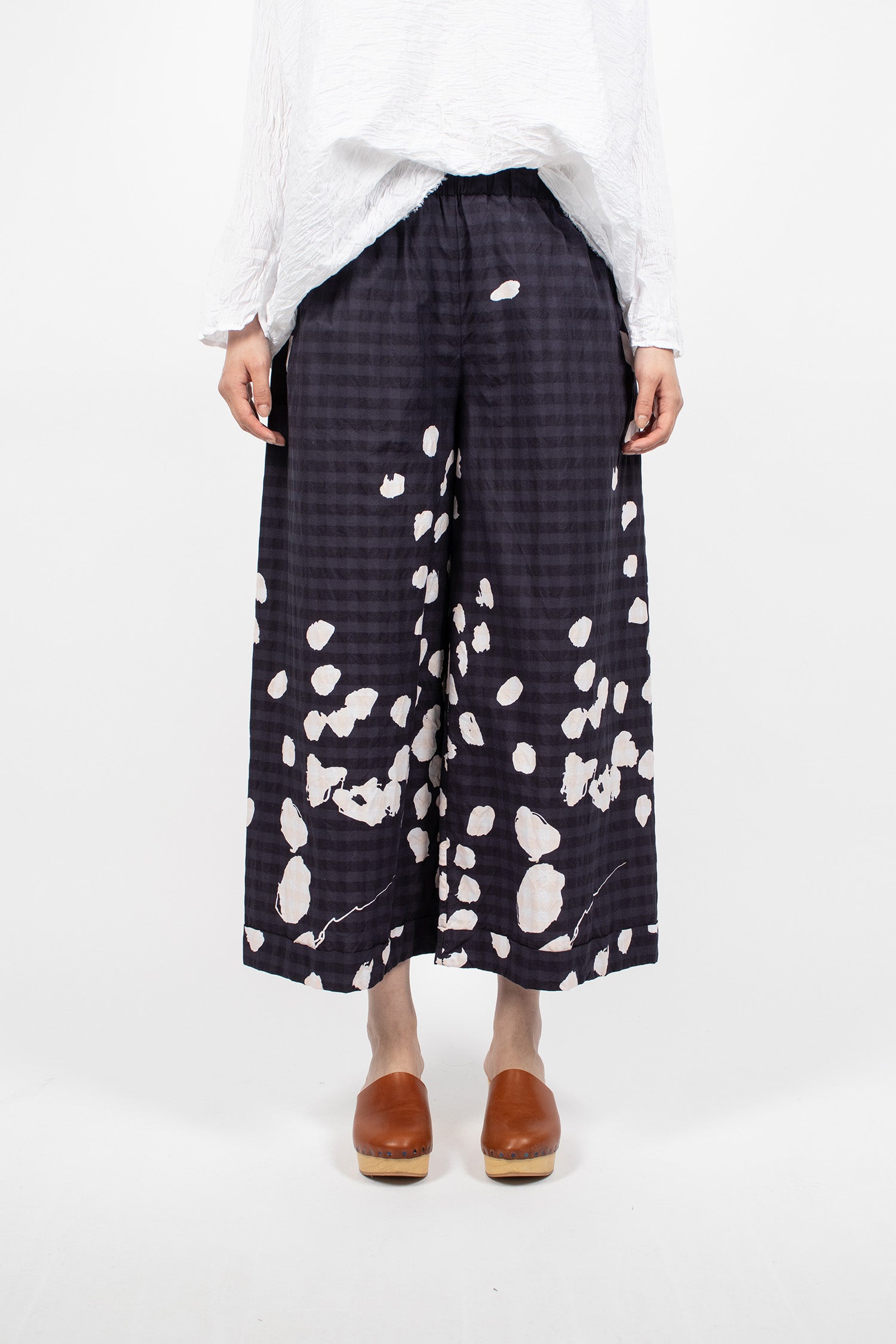 Wide Pyjama Trousers Corallo Drawing