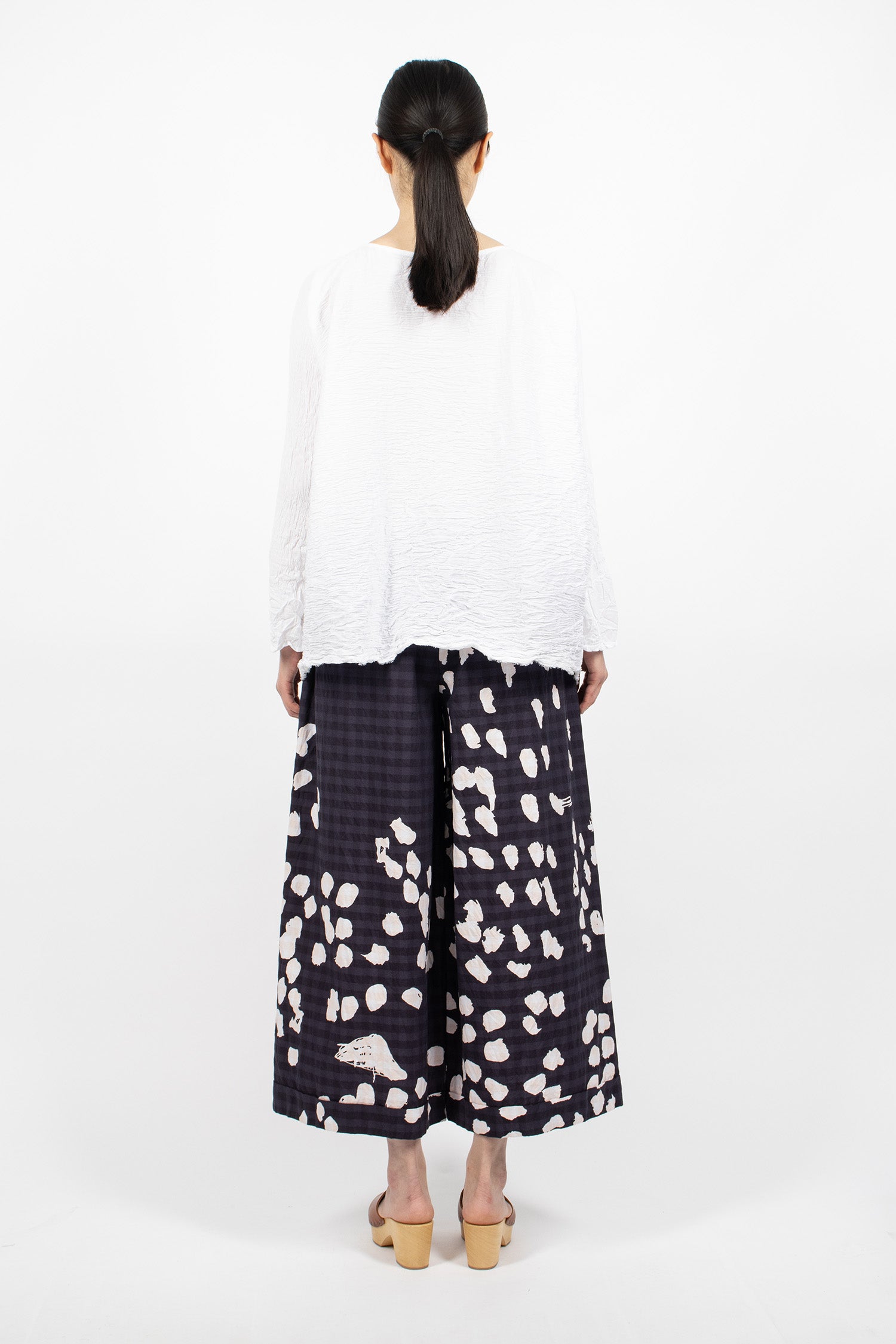 Wide Pyjama Trousers Corallo Drawing