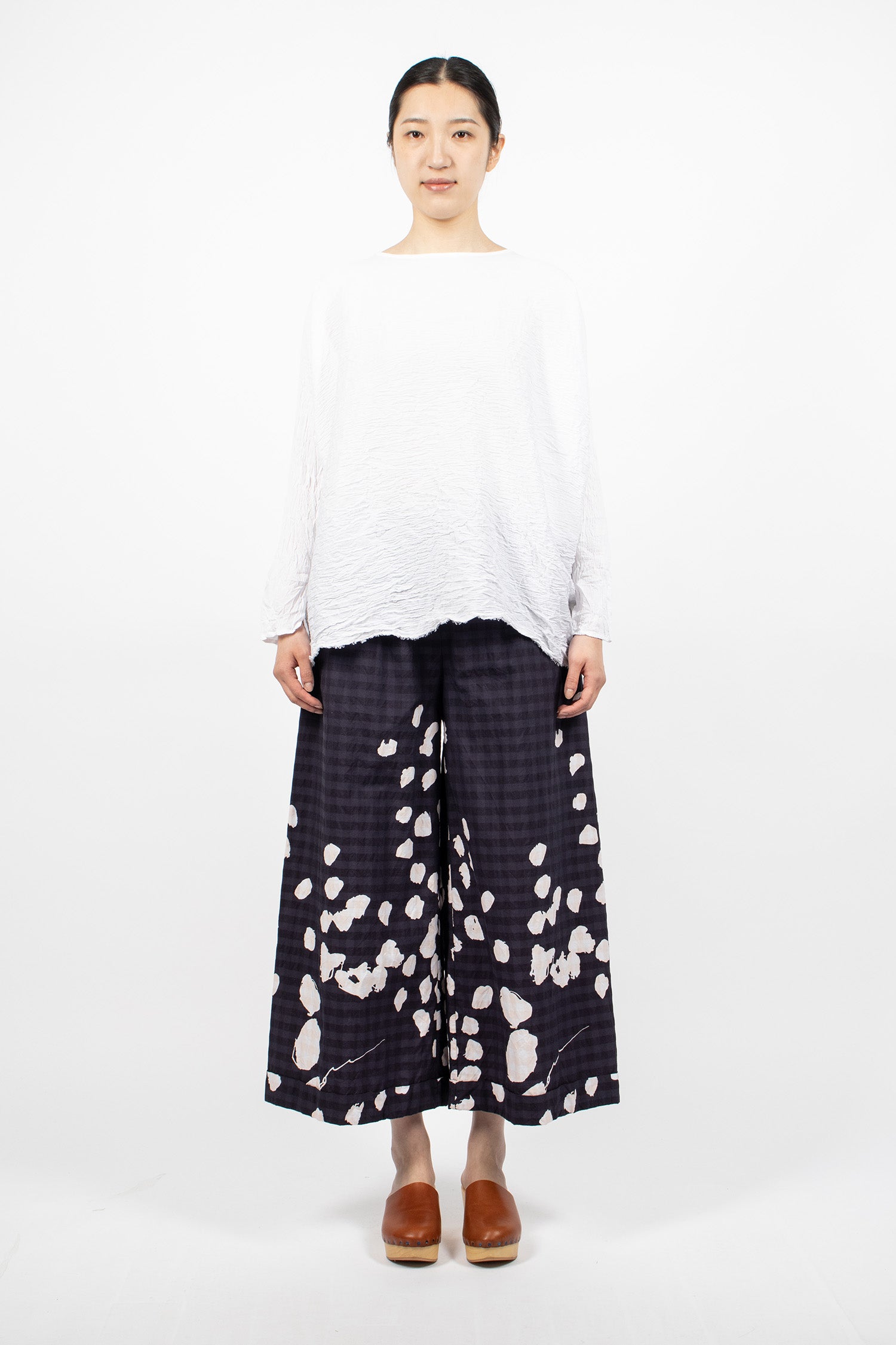 Wide Pyjama Trousers Corallo Drawing
