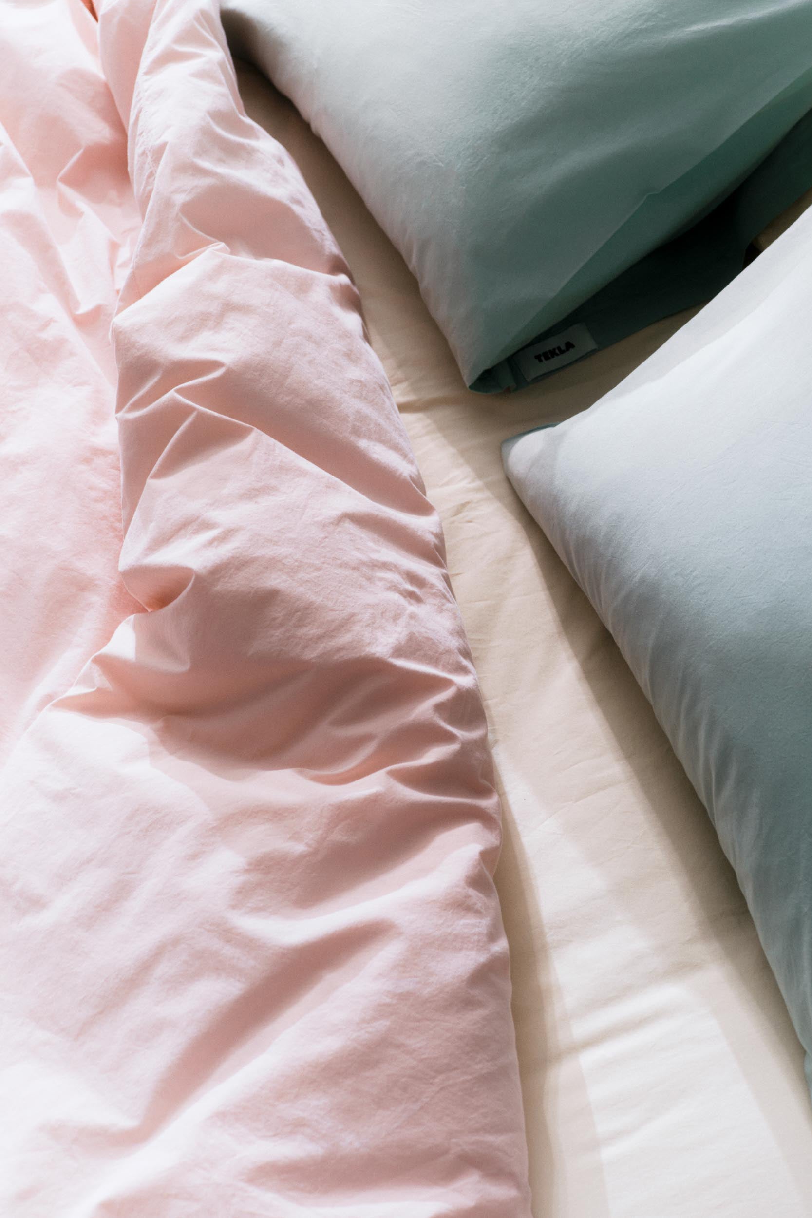 Percale Double Duvet Cover Petal Pink