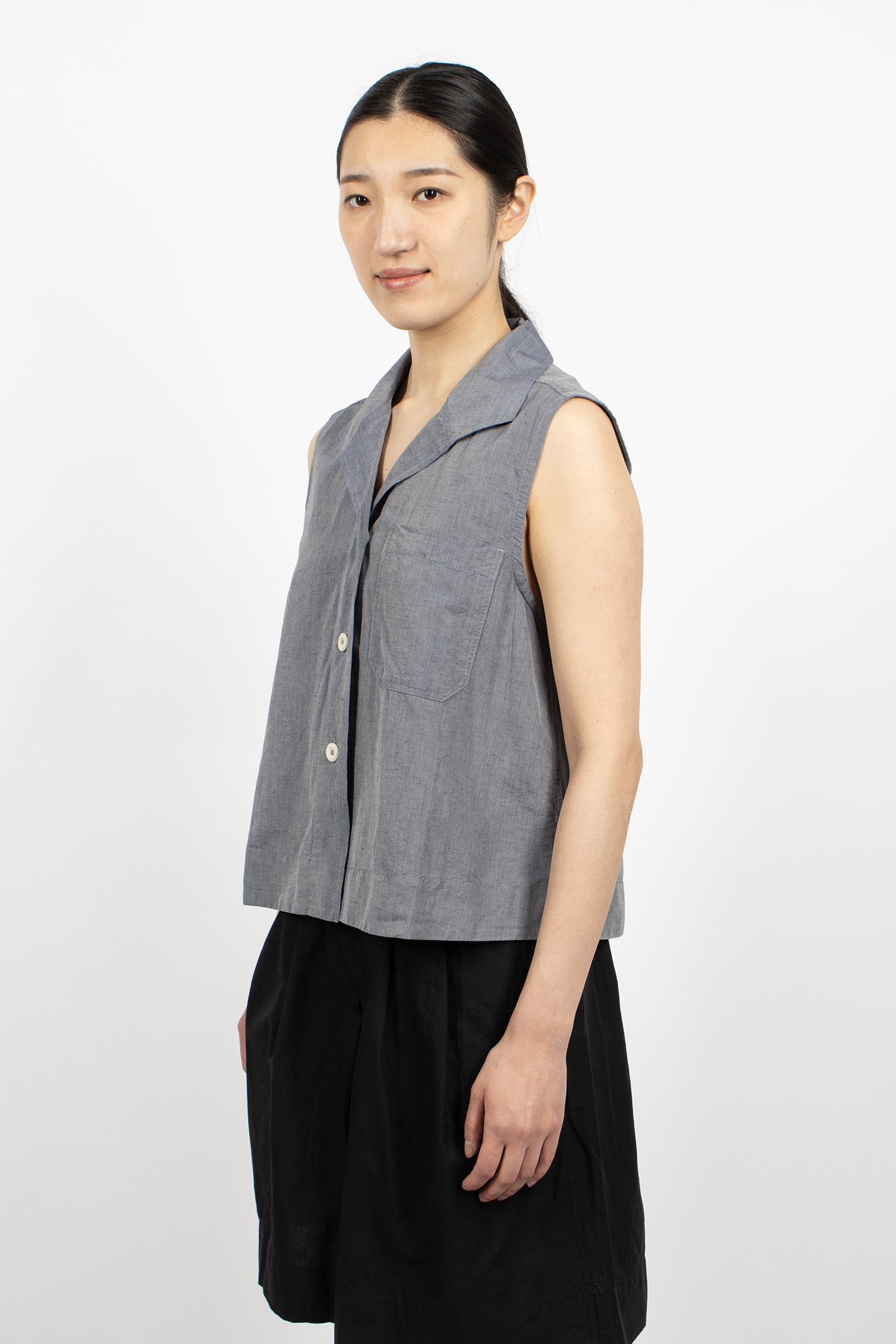 Sleeveless Sailor Shirt Storm Blue